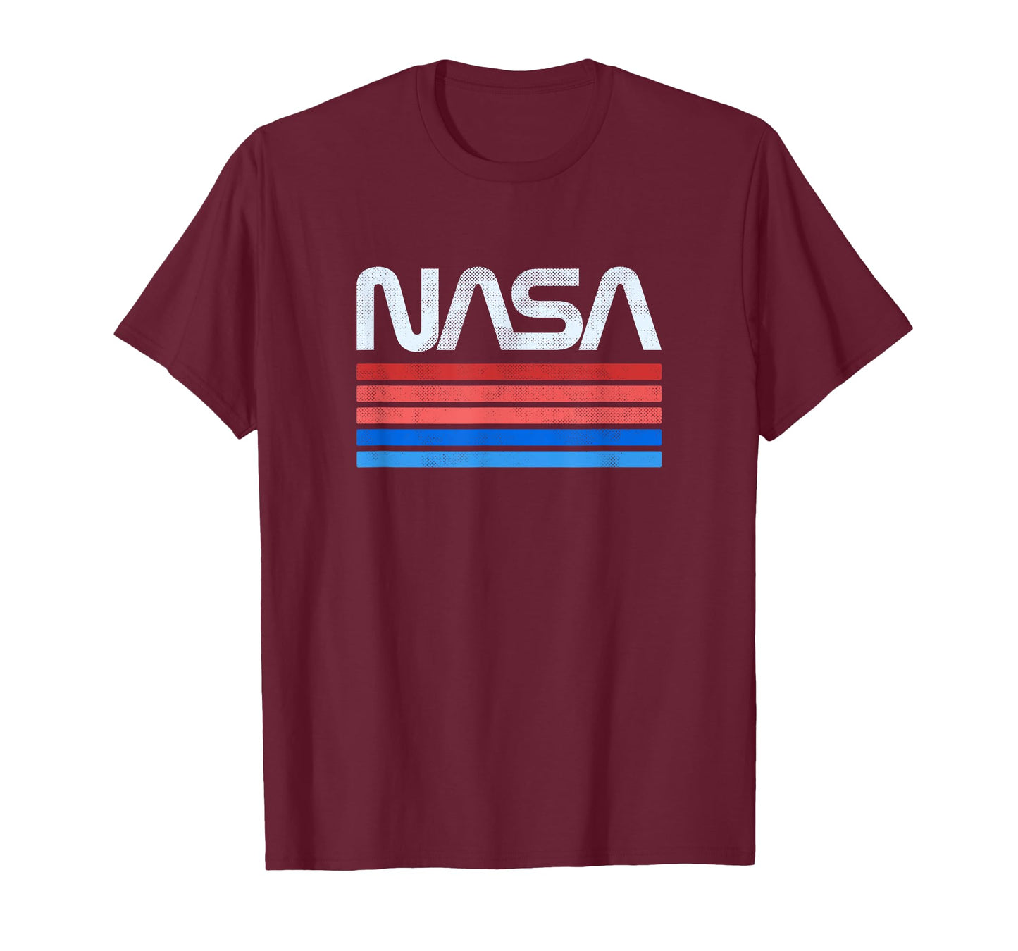 60s 70s Vintage Retro NASA Worm Logo Vintage NASA gift idea T-Shirt, Small, Black