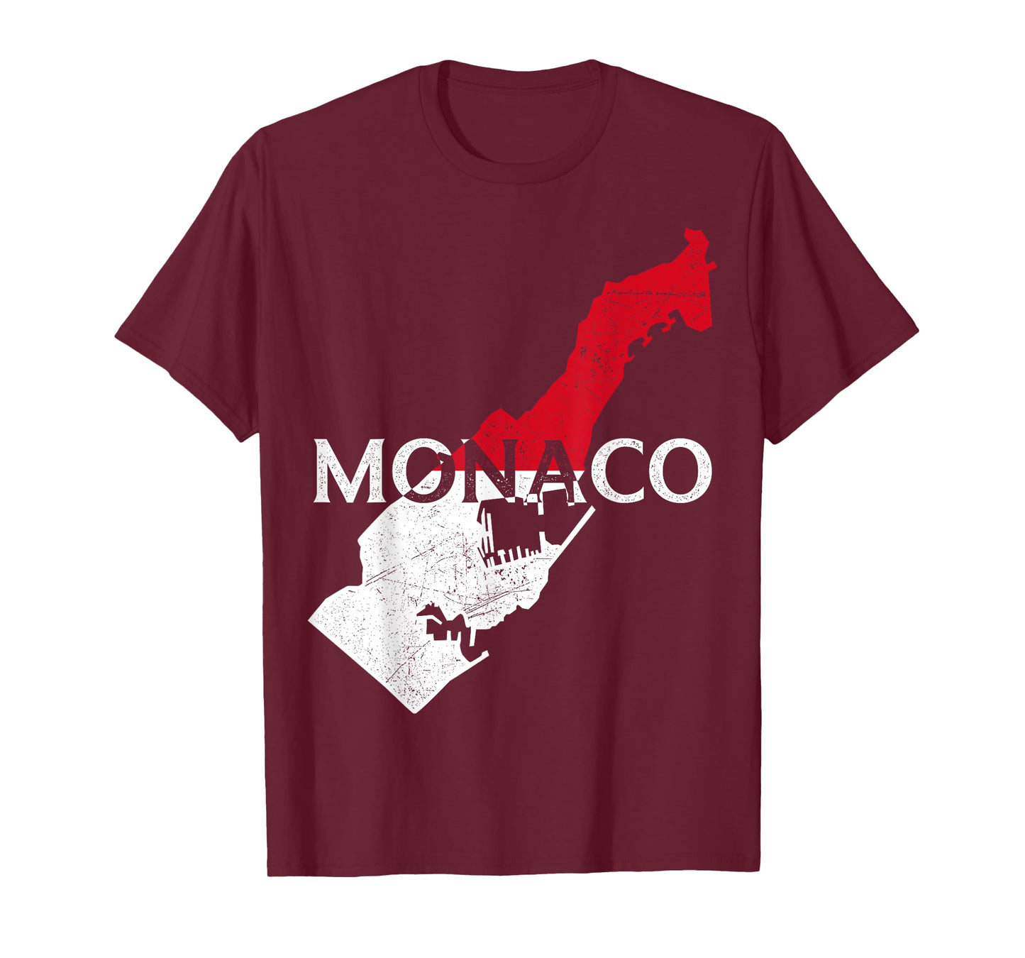 Monaco Country Map Flag Proud Monegasque Patriotic T-Shirt