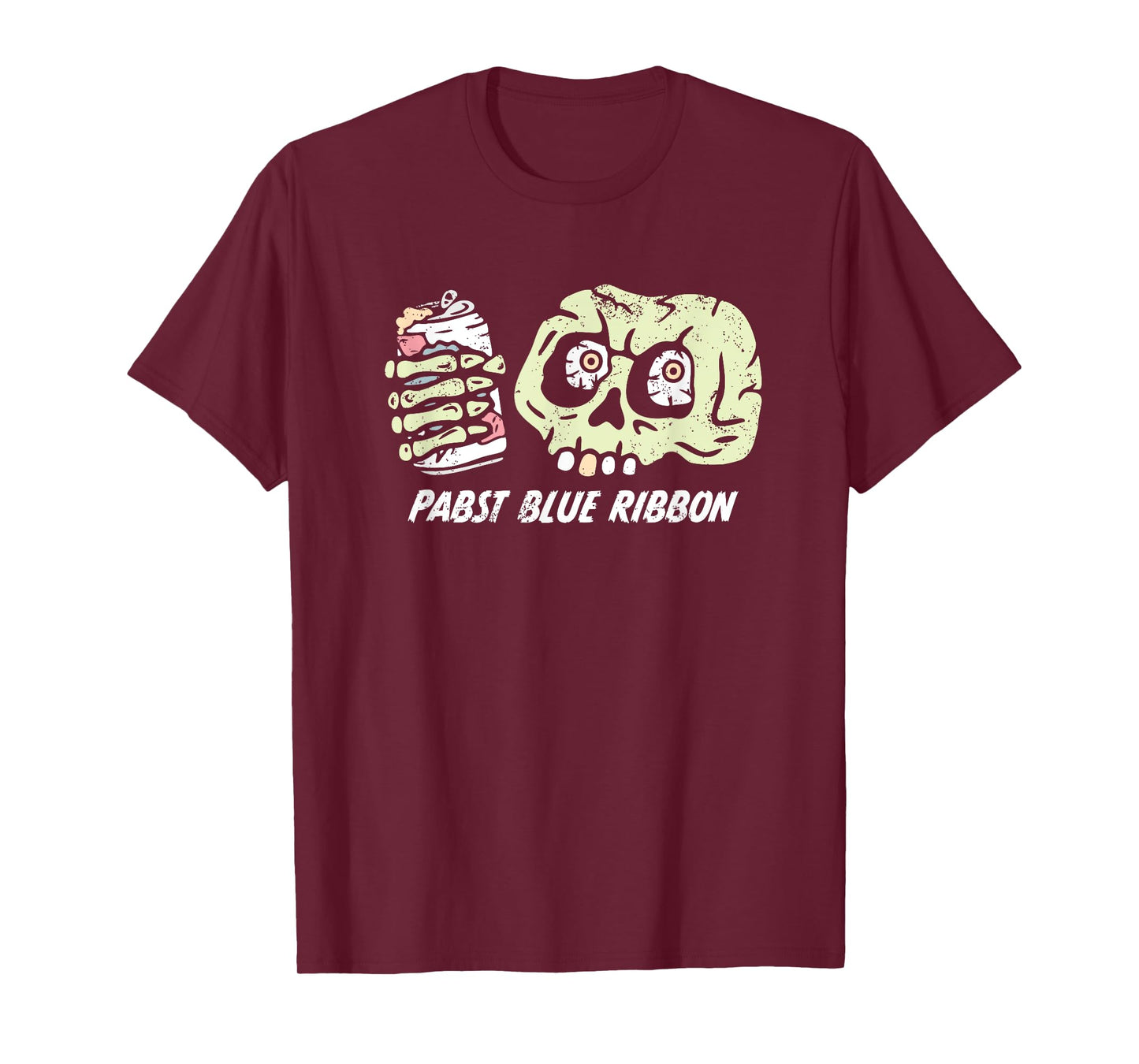 Pabst Blue Ribbon | Halloween Skull Can T-Shirt