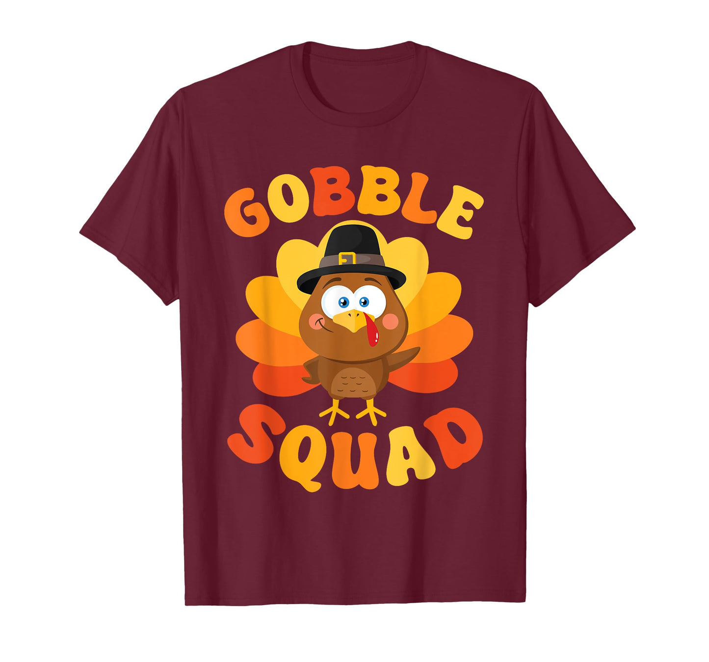 Gobble Squad Cute Turkey Thanksgiving T-Shirt