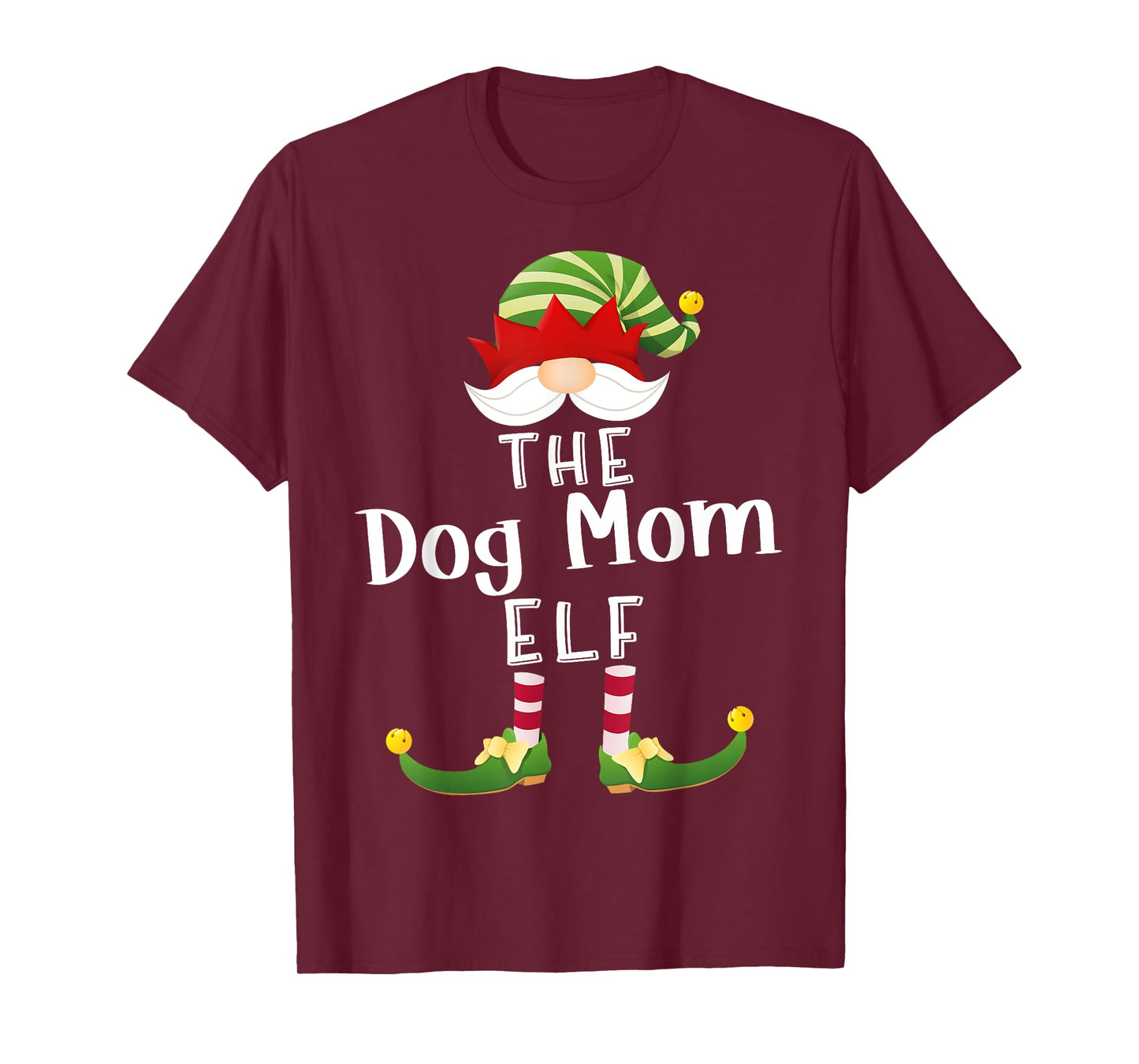 Dog Mom Elf Group Christmas Funny Pajama Party T-Shirt for Men Women