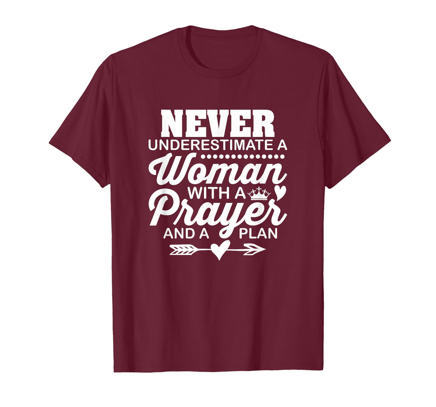Never Underestimate A Woman Christian Church Religious T-Shirt