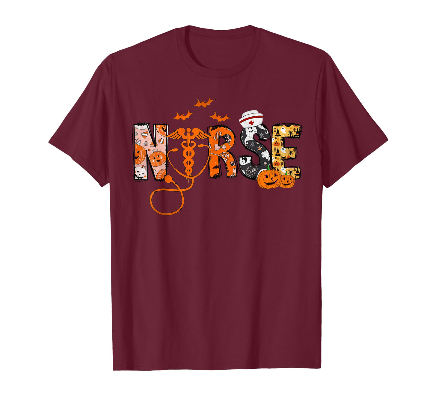 Nurse Halloween Scrub Top Women Coquette Bow T-Shirt