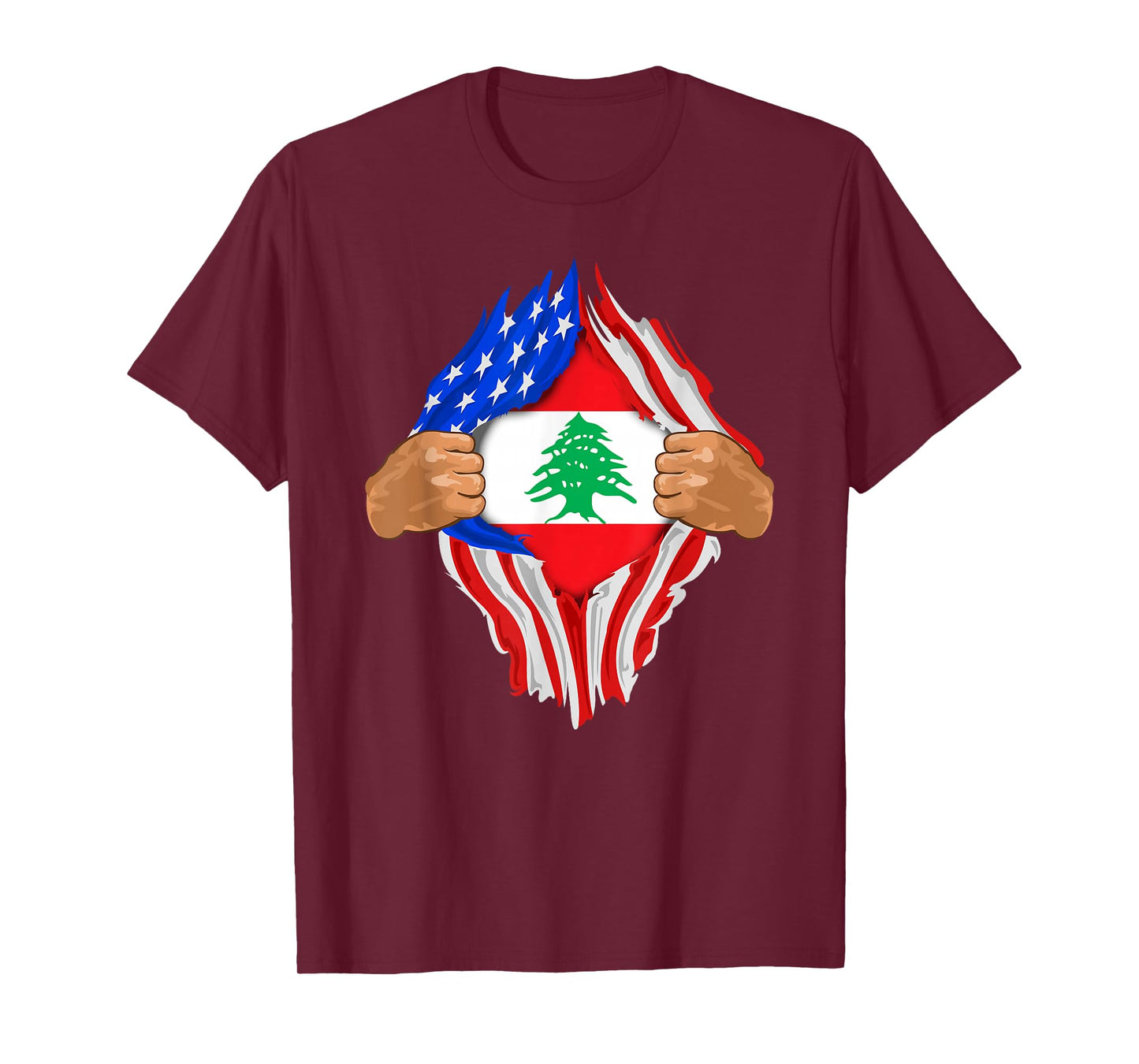 Lebanese Blood Inside Me T-Shirt | Lebanon Flag Gift T-Shirt