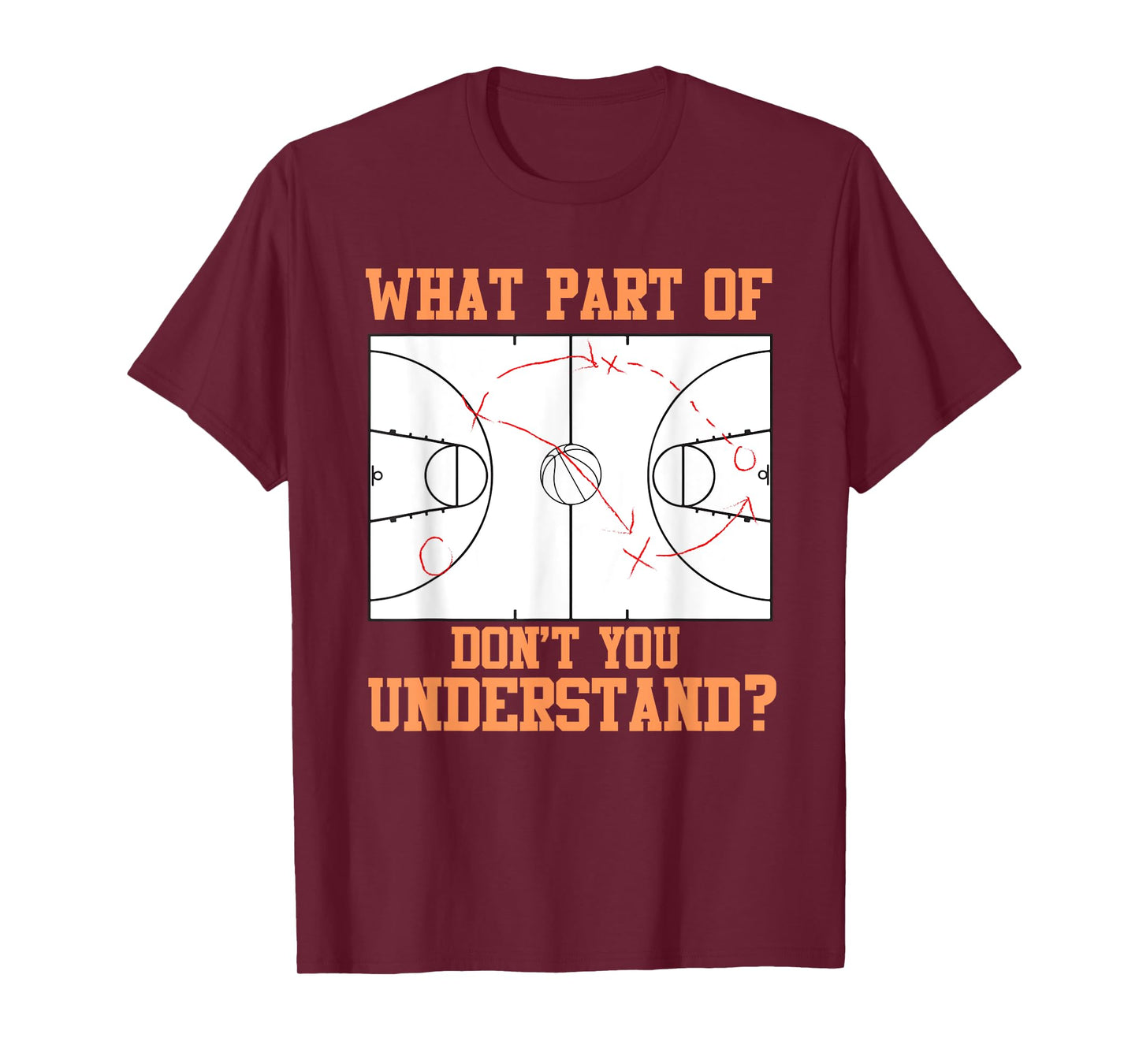 Funny Basketball Coach Design Men Women Ball Game Trainers T-Shirt