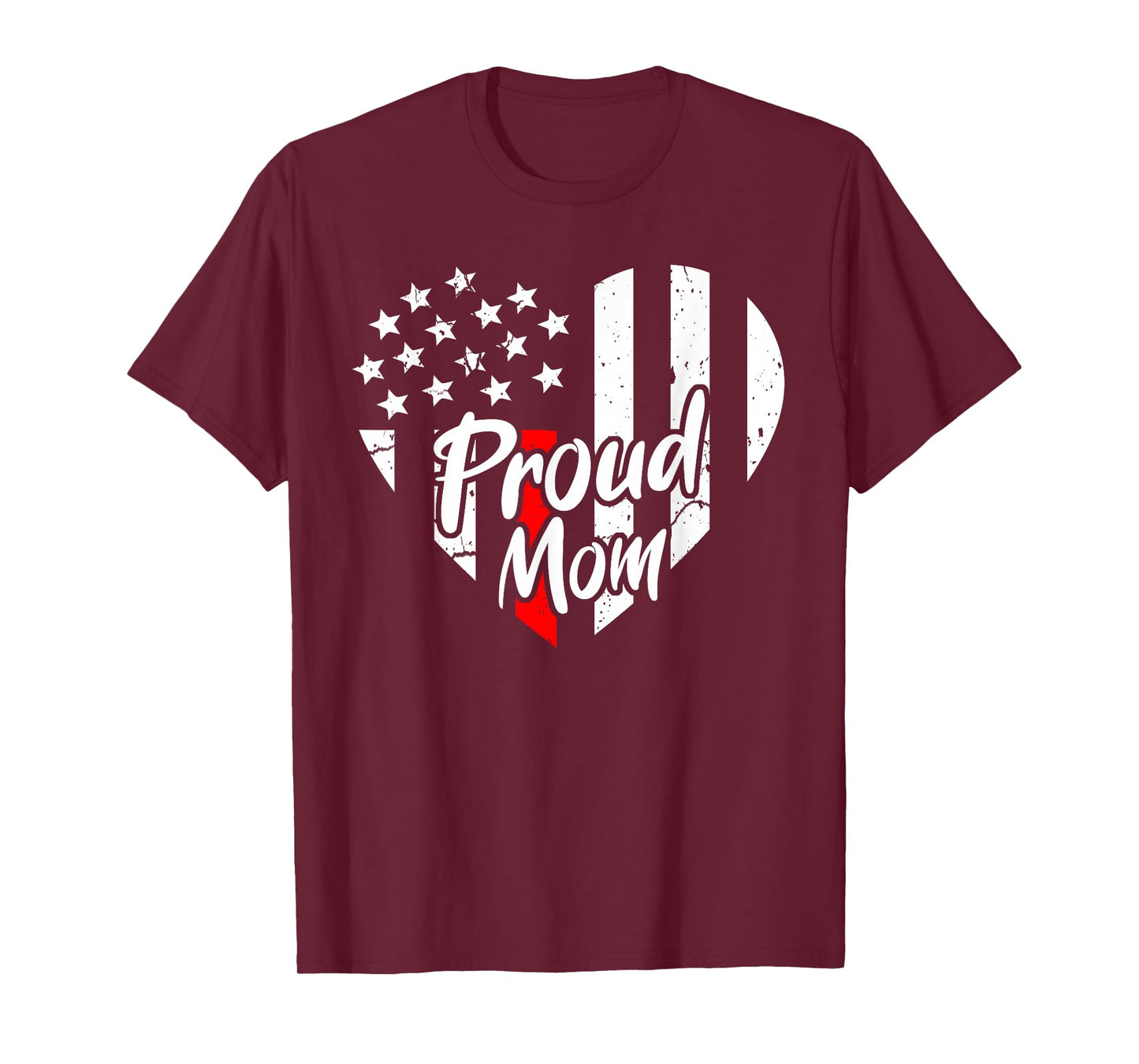 Proud Mom Of A Firefighter Mother Us Thin Red Line Shirt T-Shirt