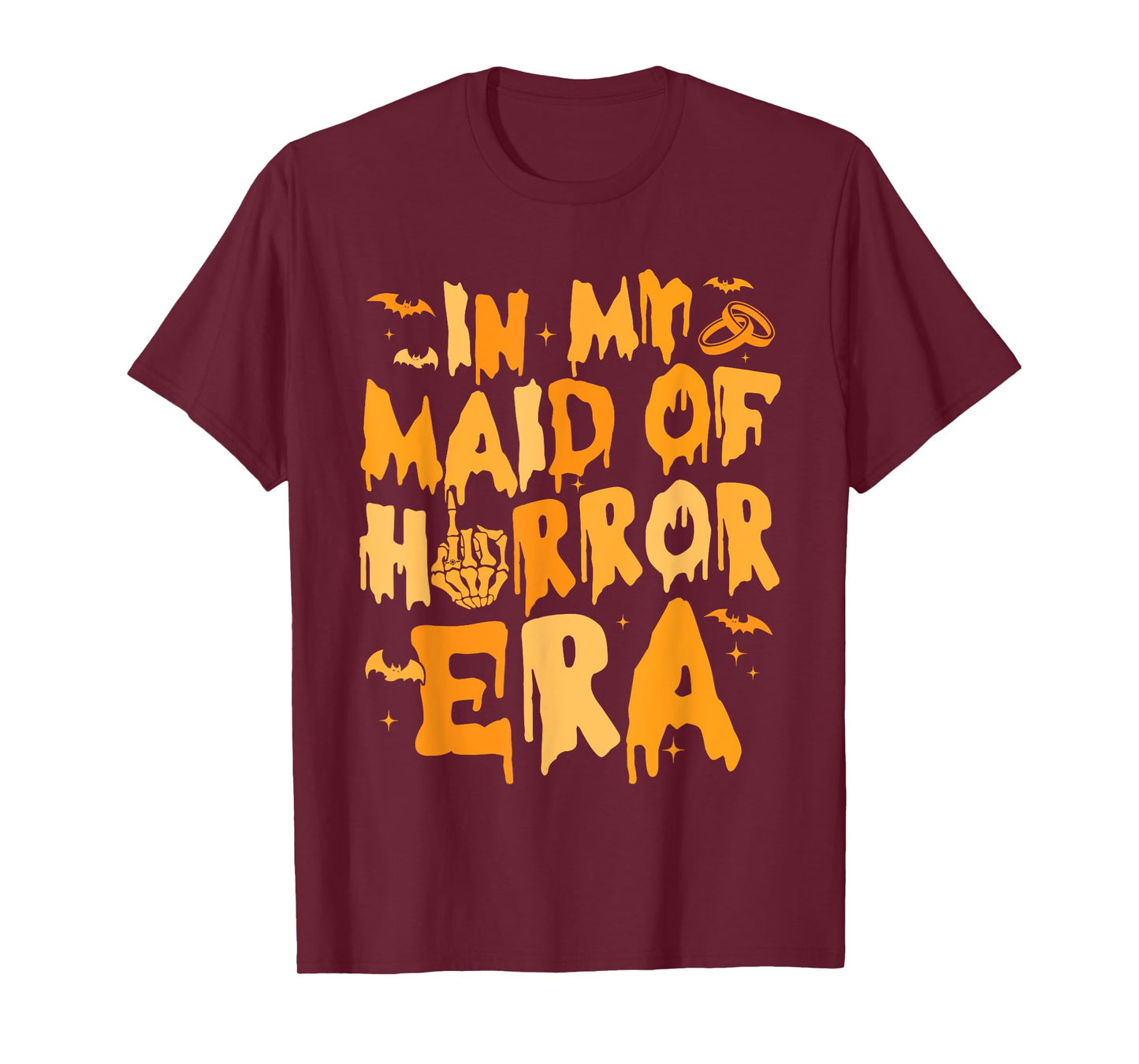 Funny In My Maid Of Horror Era Halloween Wedding Spooky T-Shirt