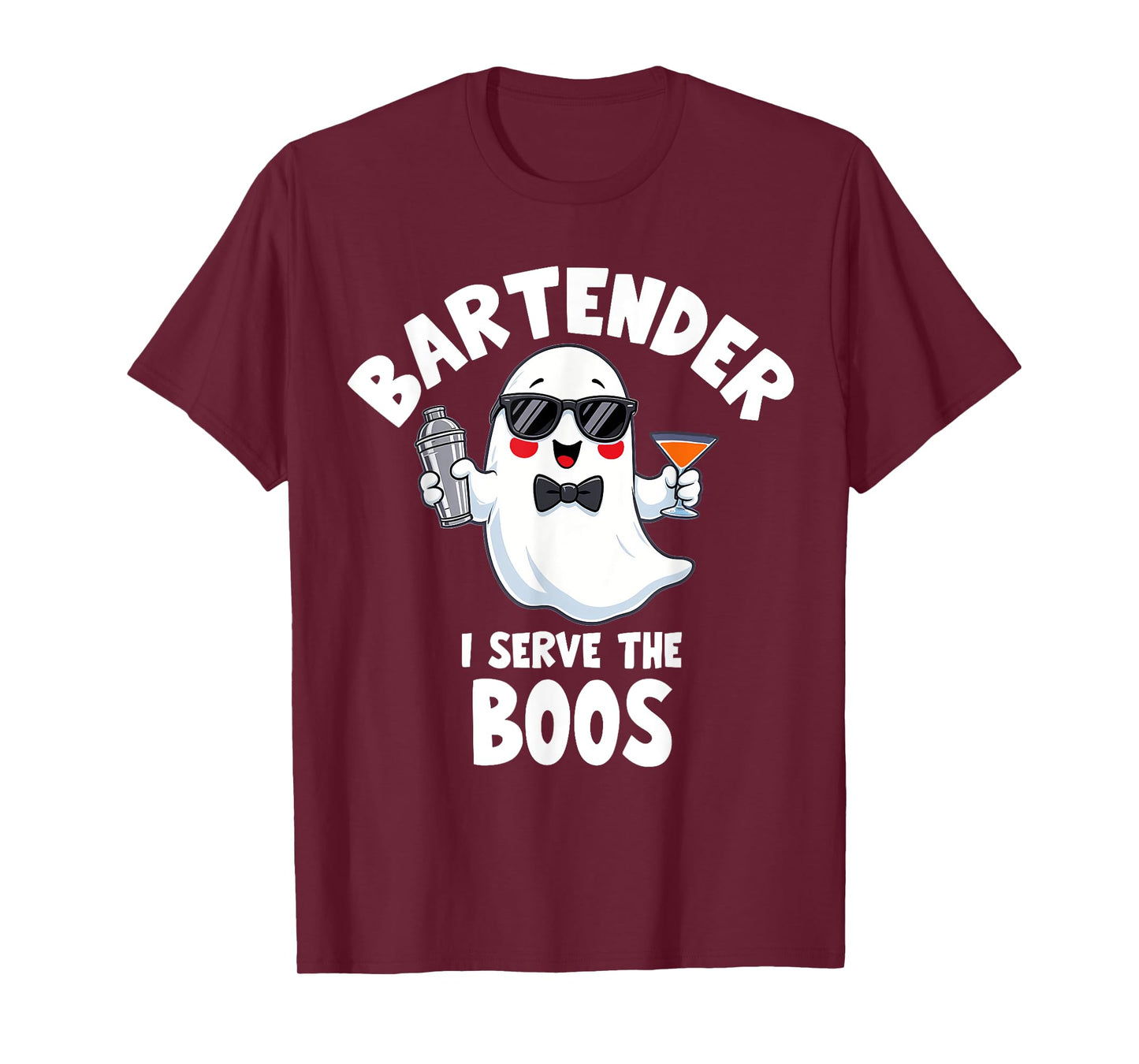 Bartender Halloween Costume I Serve The Boos Men Women T-Shirt