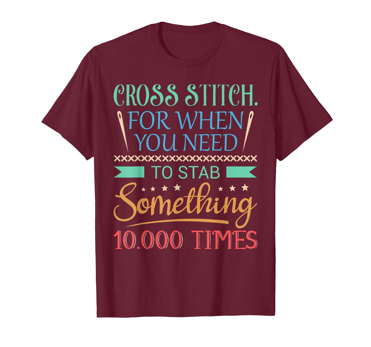 Funny Cross Stitch Shirt - Cross-Stitch Sewing Stab T-Shirt