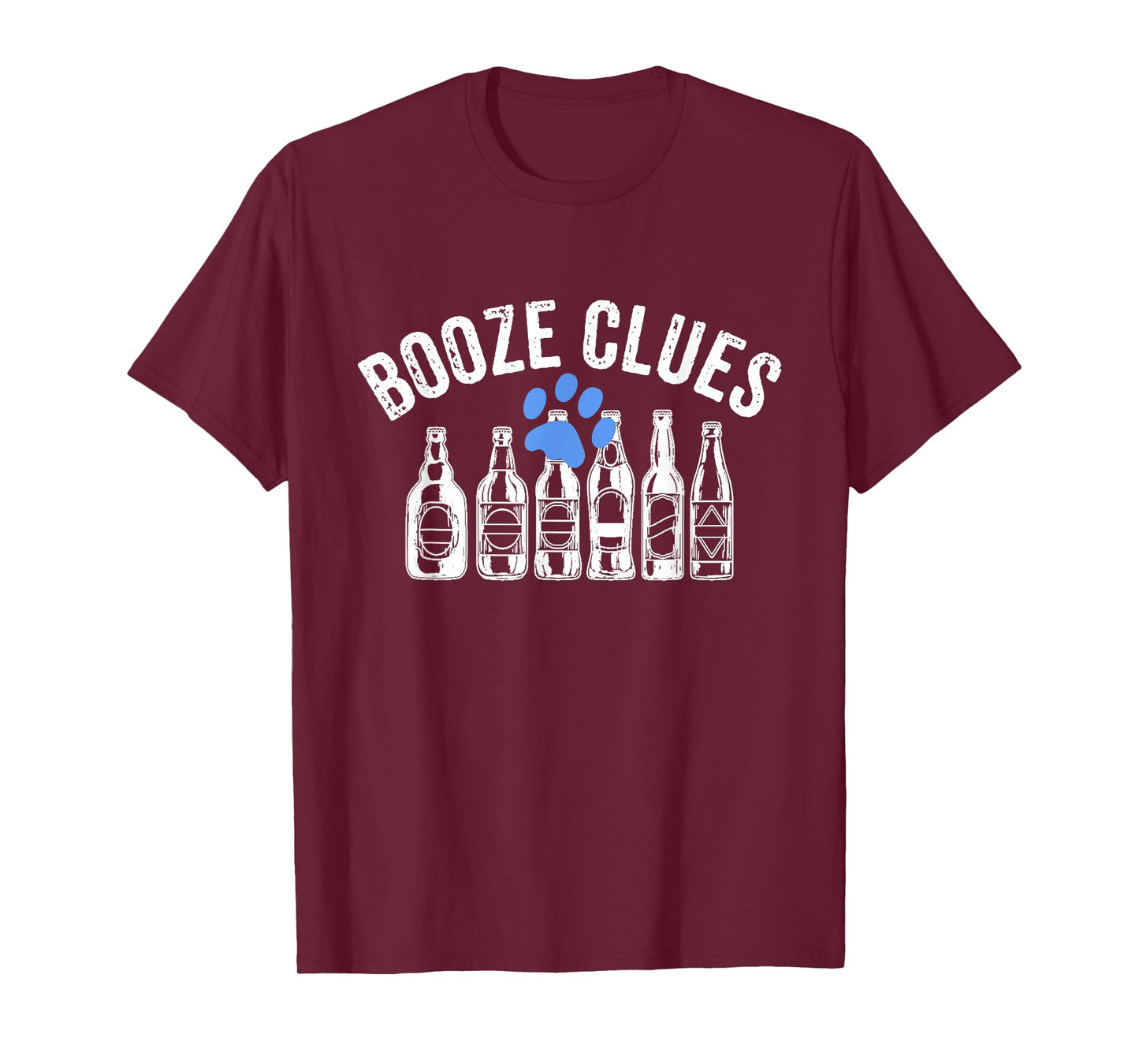 Booze Clues Funny Drinking Vintage Adult Humor T-Shirt