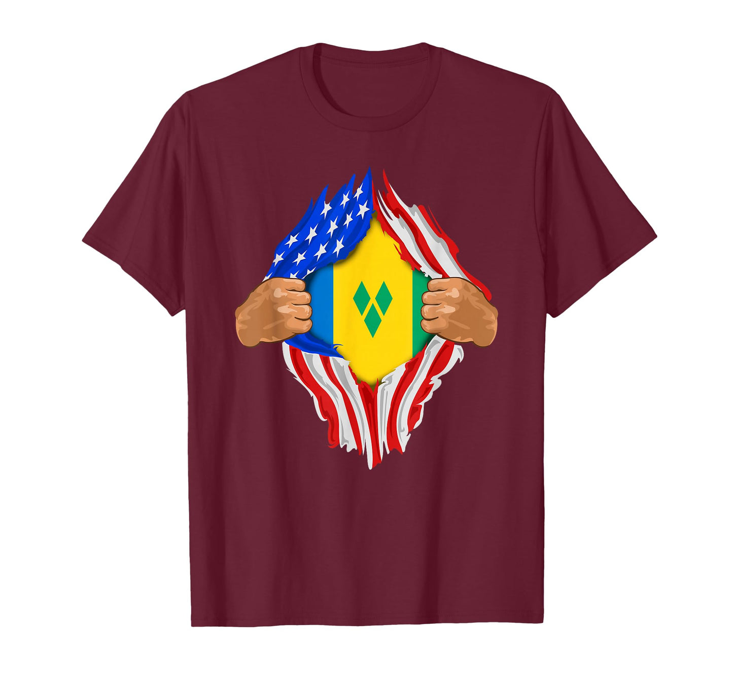Saint Vincent and the Grenadines Blood Inside Me | Flag Gift T-Shirt