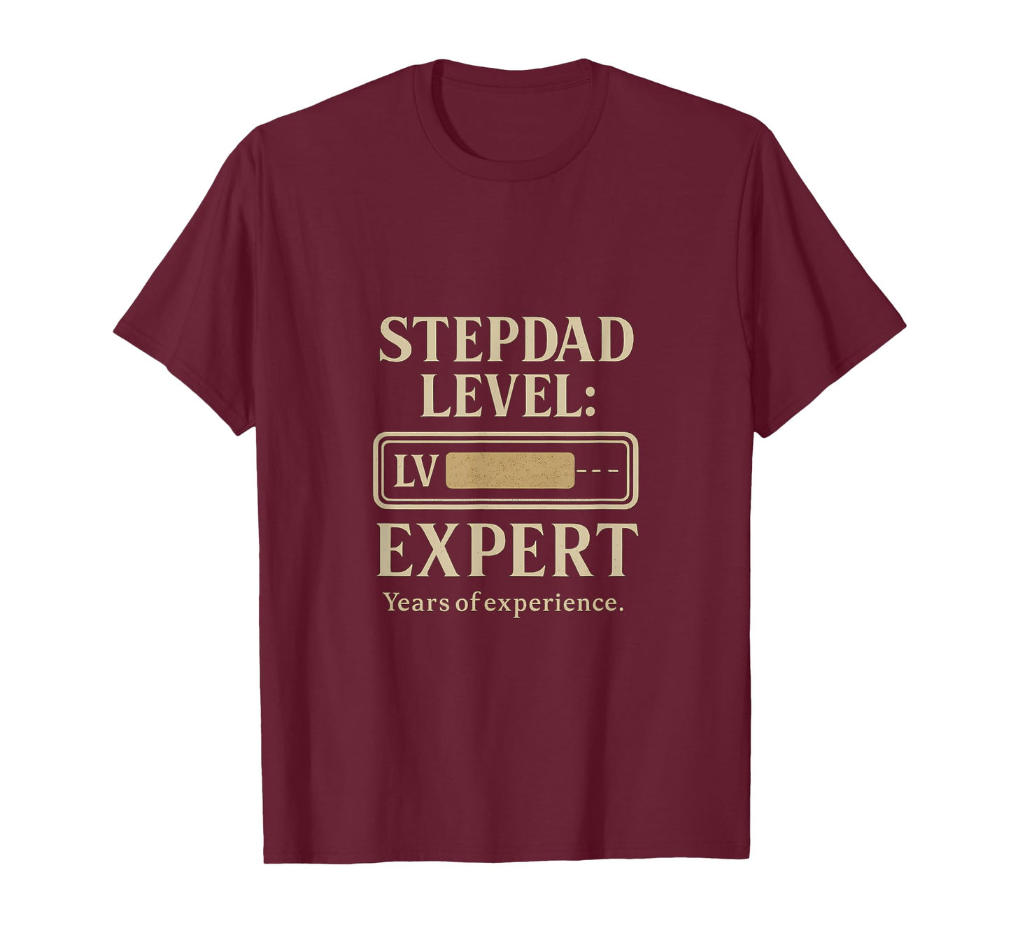 Stepdad Level: EXPERT Vintage Gold Gaming Icon T-Shirt