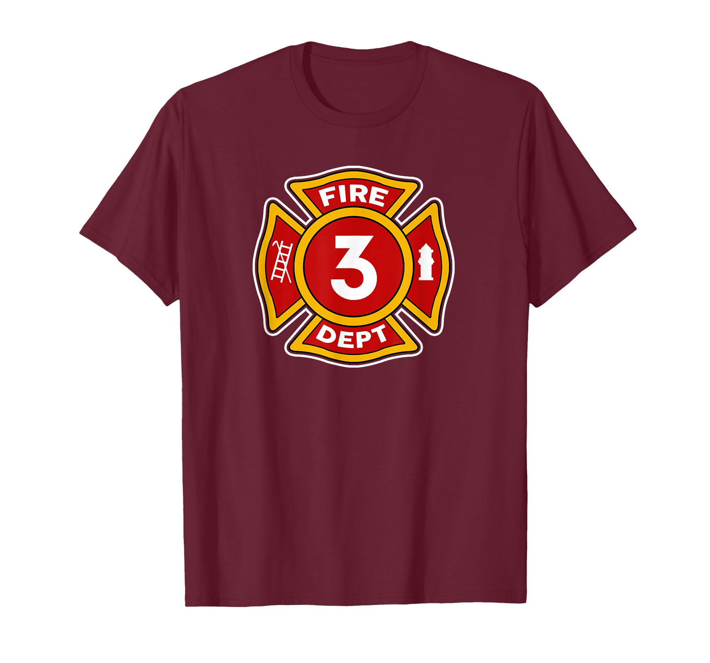 Fire 3 Dept Shirt | Firefighter Hero 3rd Birthday Boys Gift T-Shirt