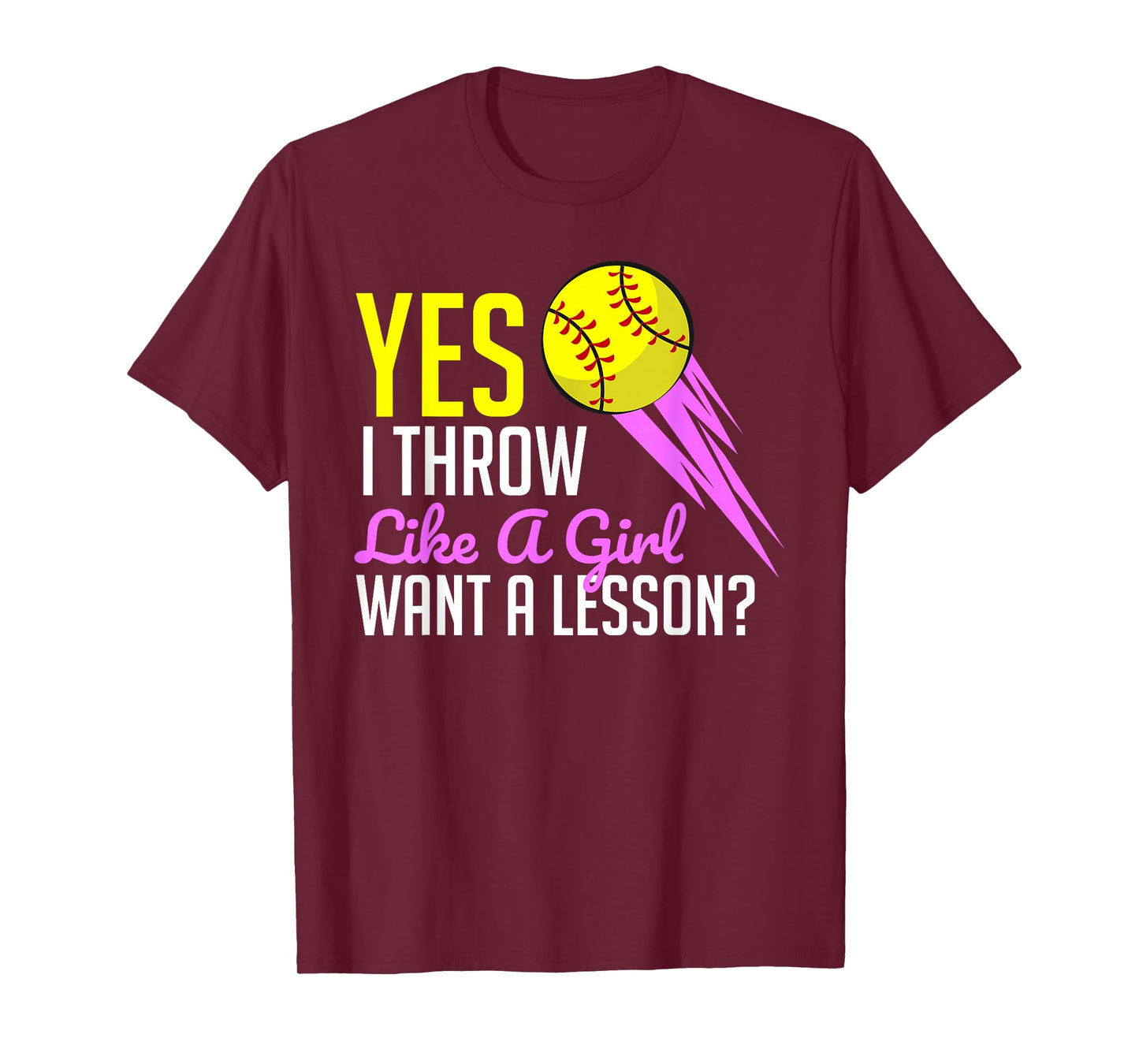 Funny Softball Game Player Sports Lover Gift for Women Girls T-Shirt