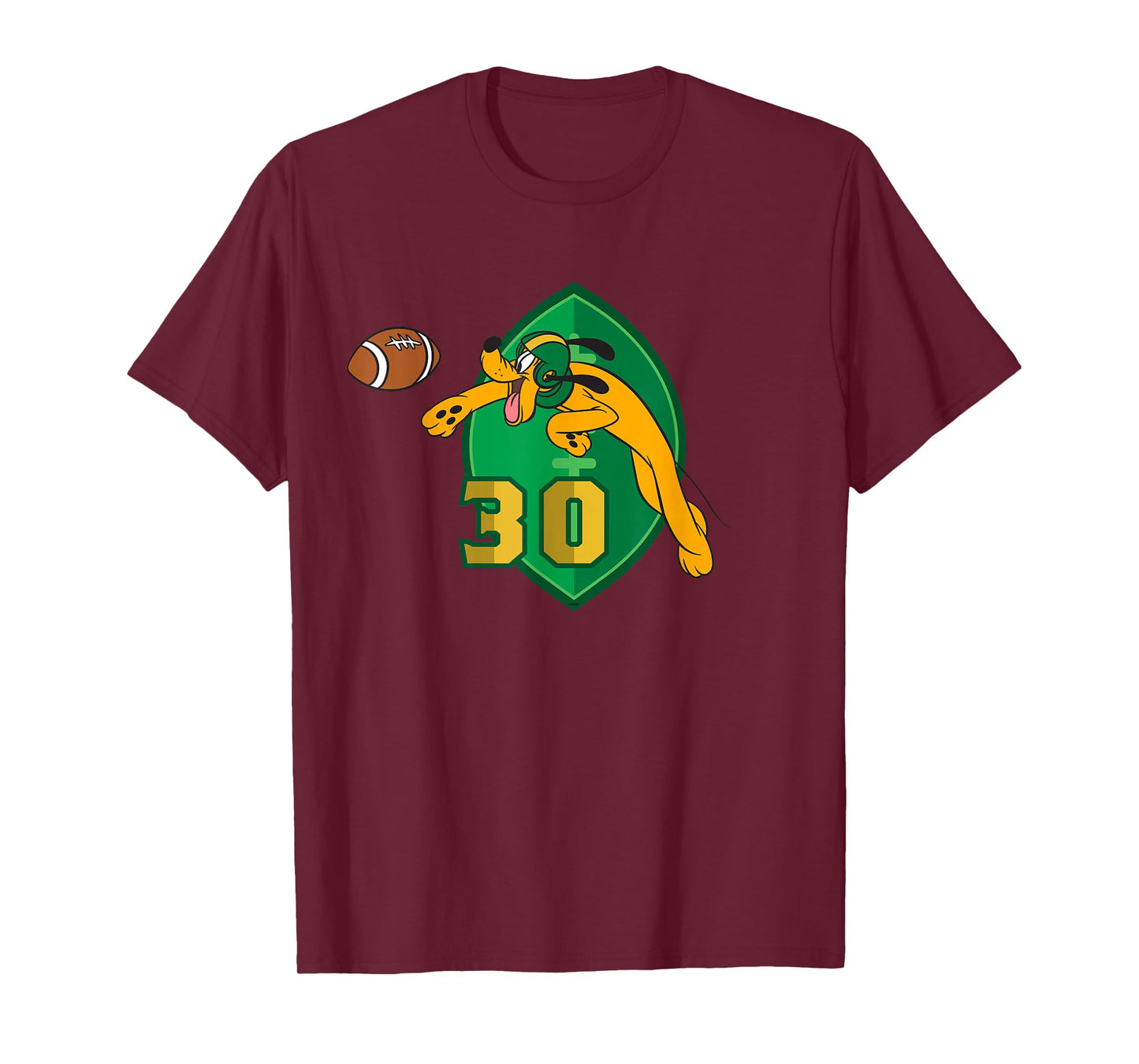 Disney Pluto #30 Football Catch Sports T-Shirt