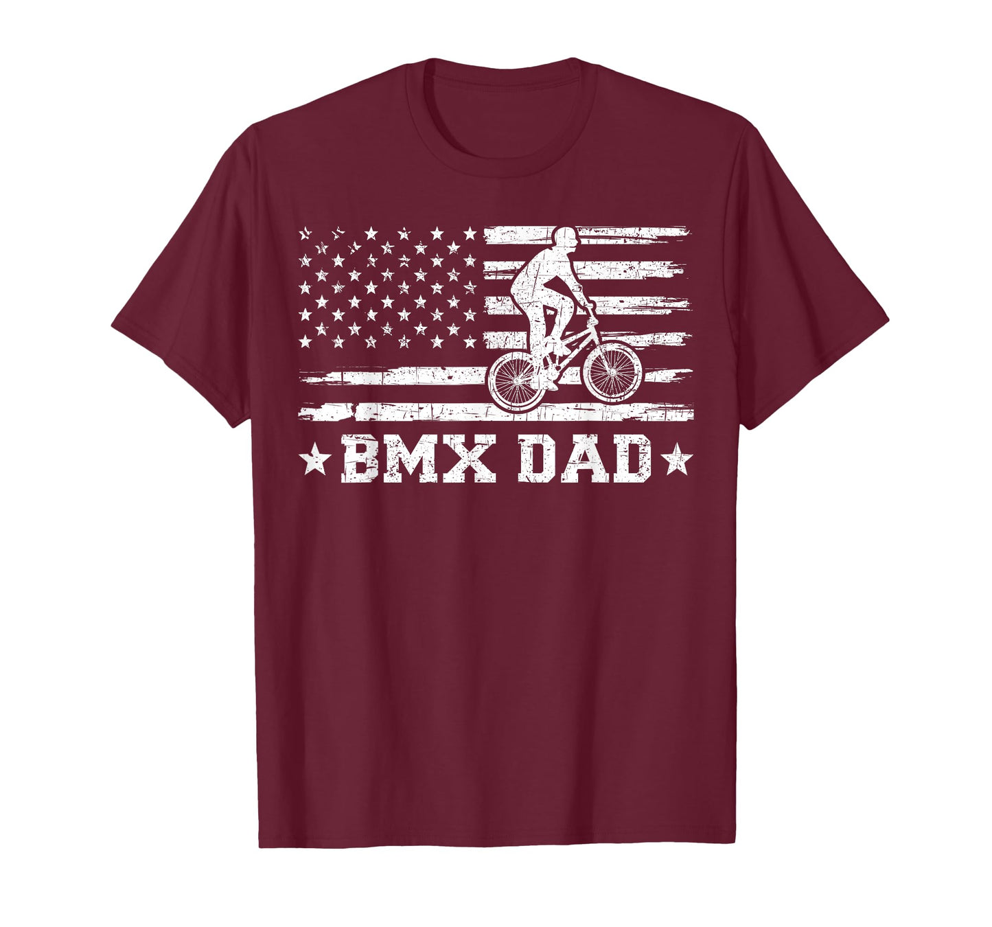 BMX Bike Rider American Flag BMX Dad Father's Day Men T-Shirt