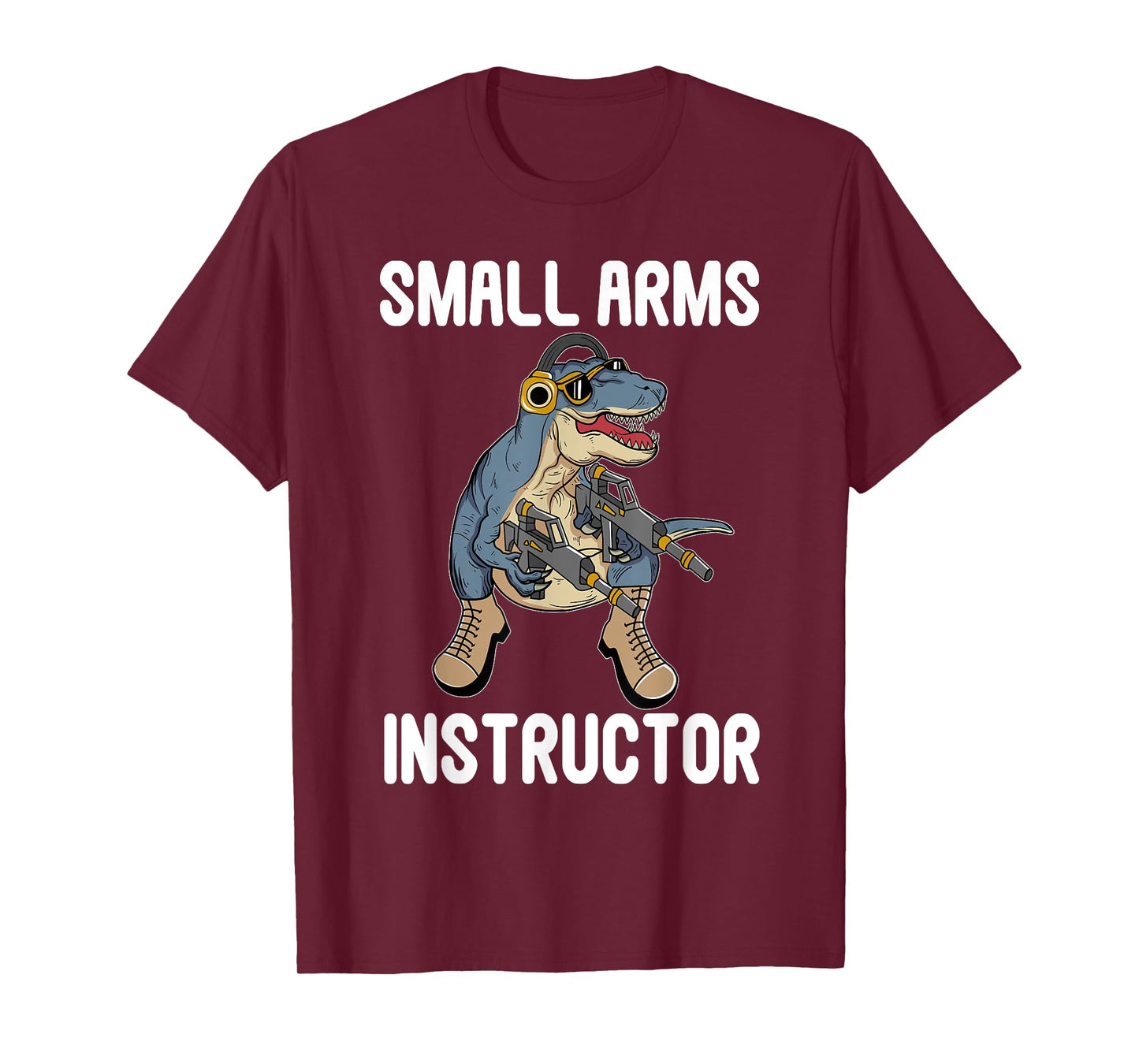 Small Arms Instructor Rex Dinosaur Gun for Firearm Trainer T-Shirt