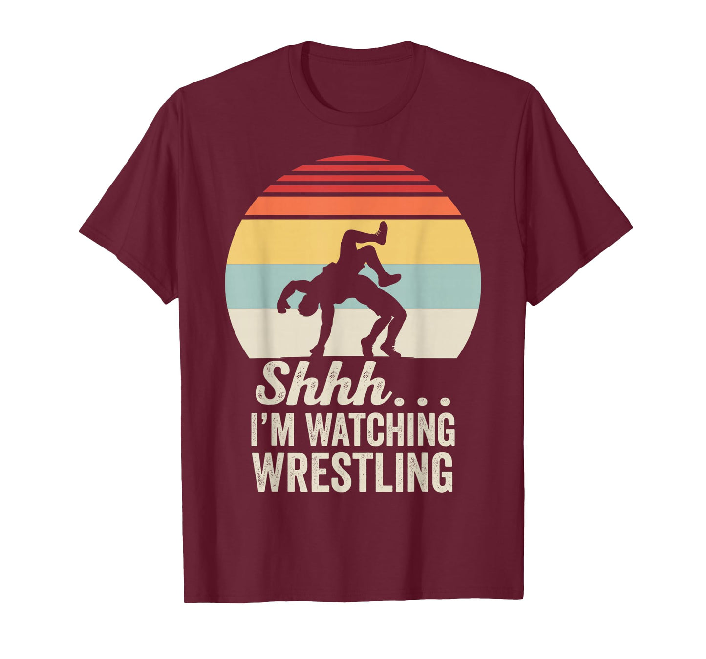 Shhh I'm Watching Wrestling Vintage Style T-Shirt
