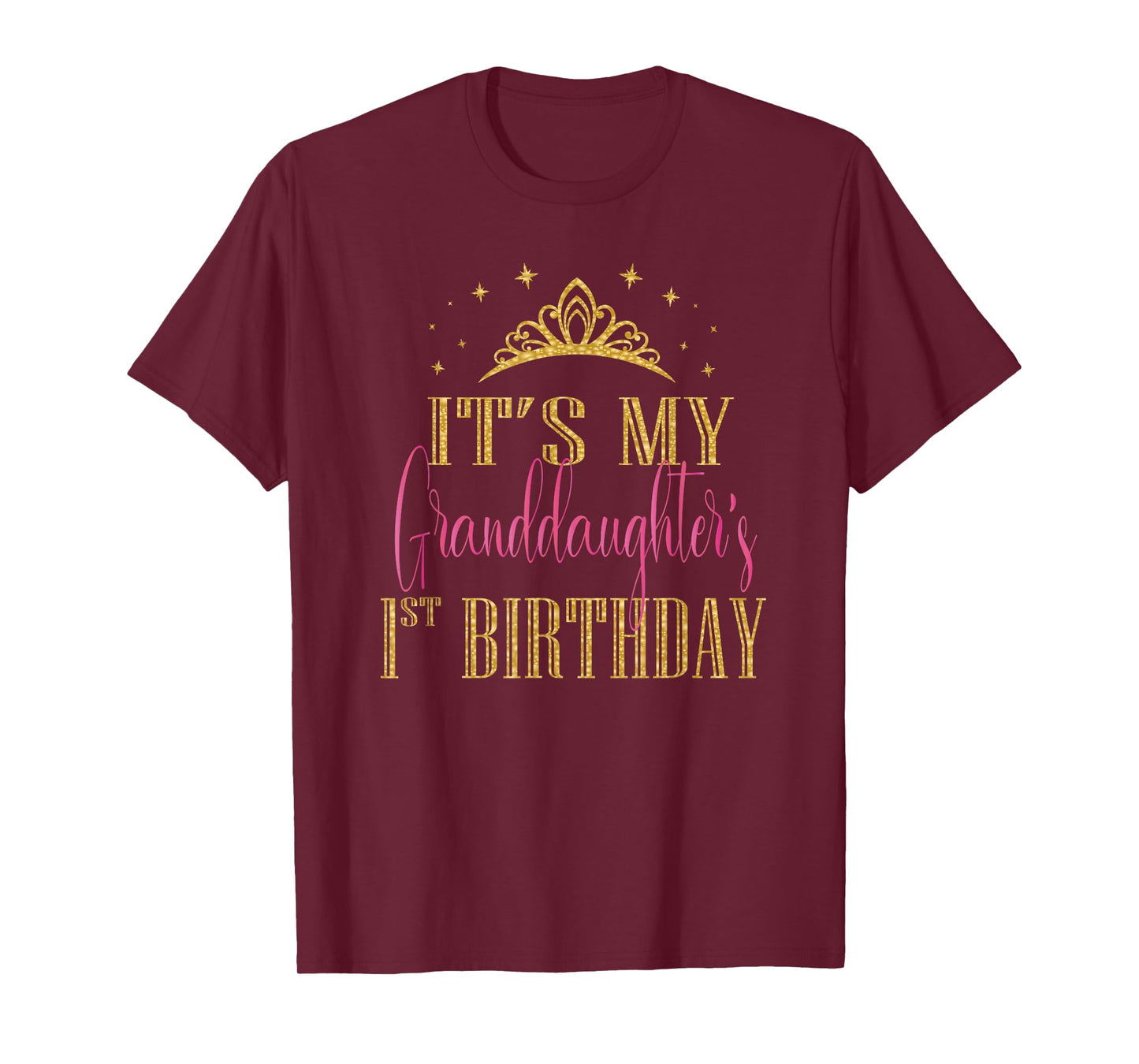 It's My Granddaughter 1st Birthday Girls Party Matching T-Shirt
