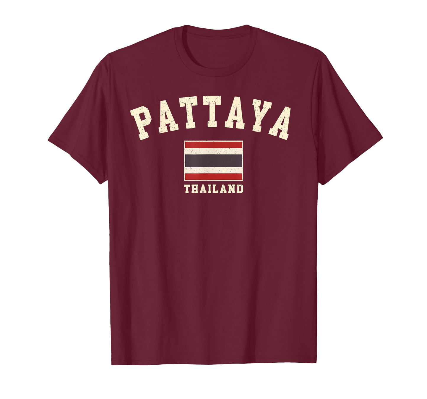 Vintage Pattaya Thailand Thai Flag Souvenir Retro Graphic T-Shirt