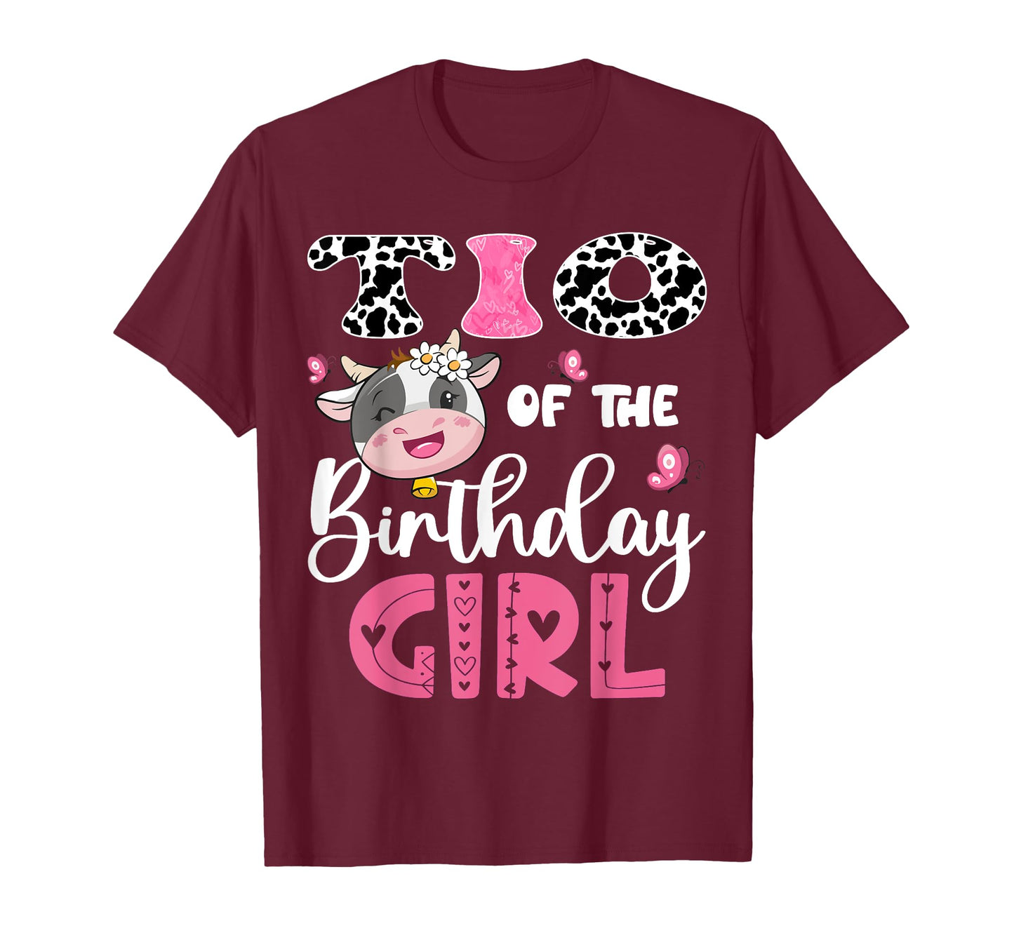 Tio Of The Birthday Girl Farm Cow 1St Birthday Party T-Shirt