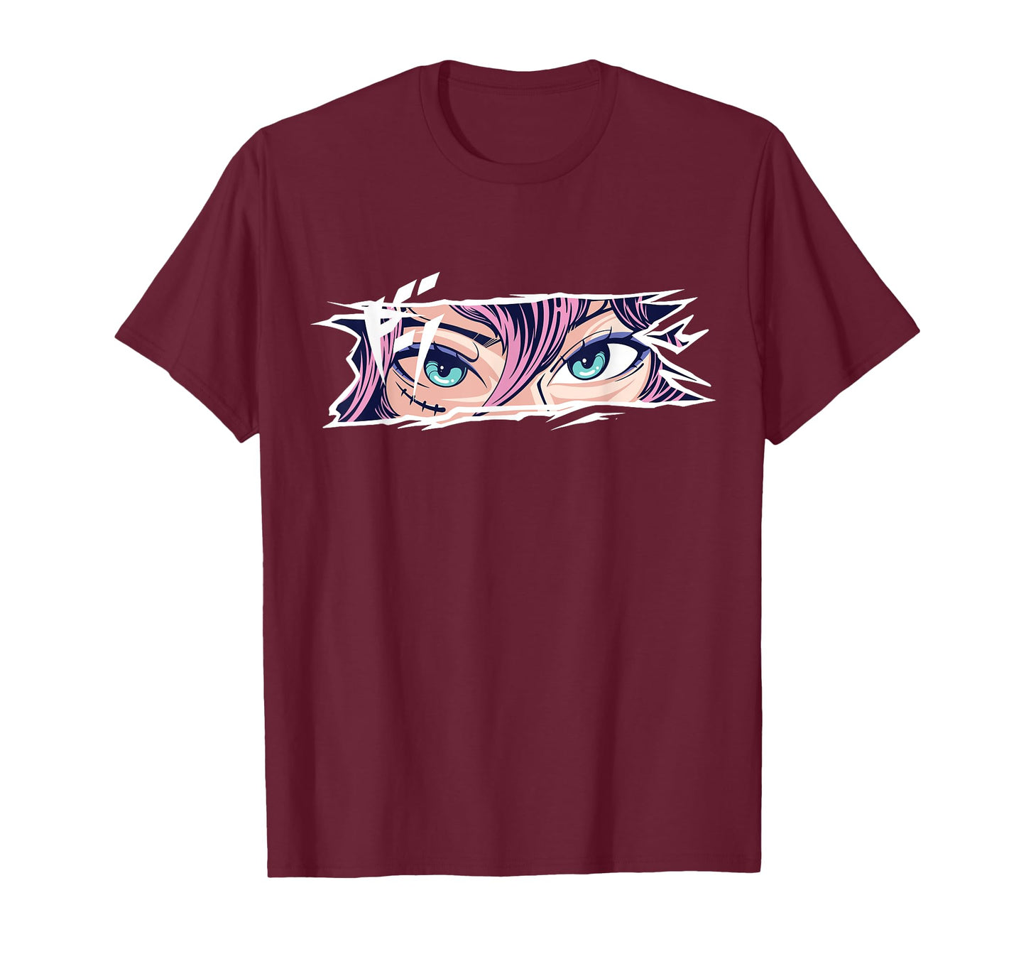 Anime & Japan Culture Apparel Gifts FIDIMA Anime Eyes T-Shirt - Unisex-Adults & Kids - Black - Small - Short Sleeve - Cotton 65%, Polyester 35%