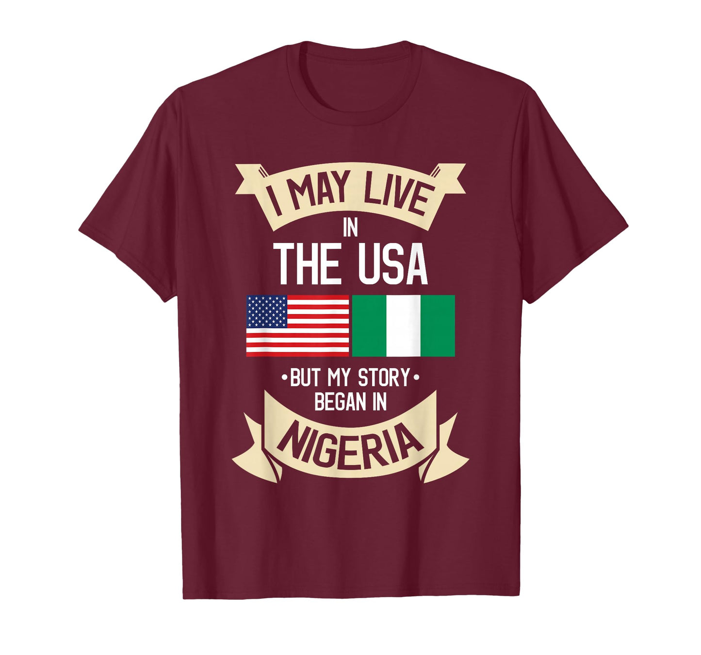Nigeria American Flag USA Nigerian Roots Gifts T-Shirt