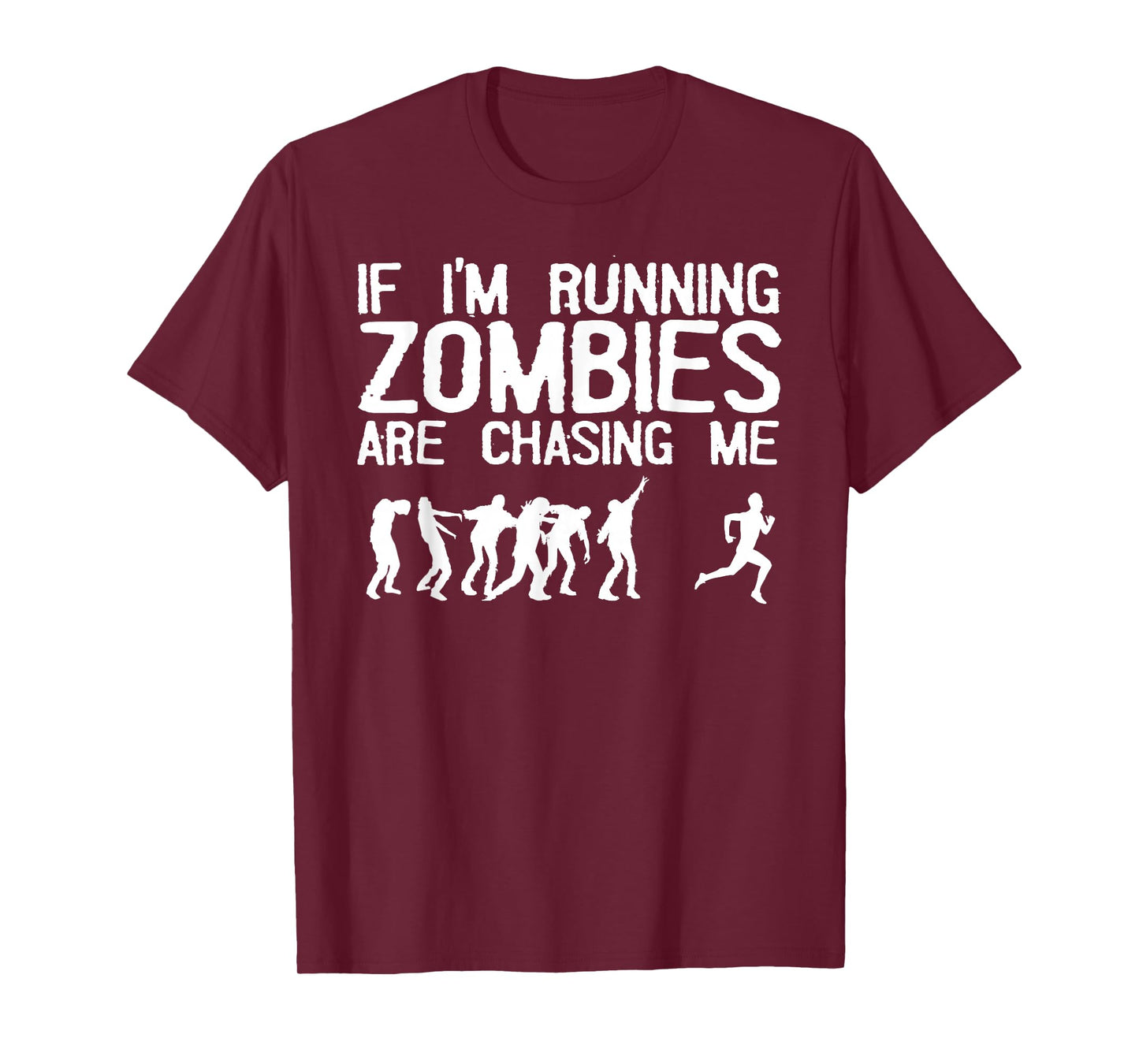 Zombie Running Design For Men Women Halloween Funny Running T-Shirt