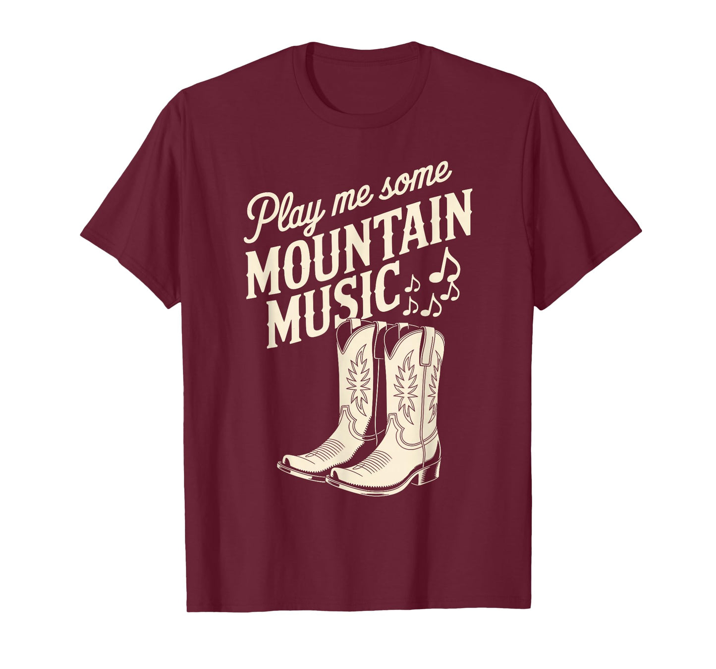 Play Me Some Mountain Music Retro Country Western T-Shirt