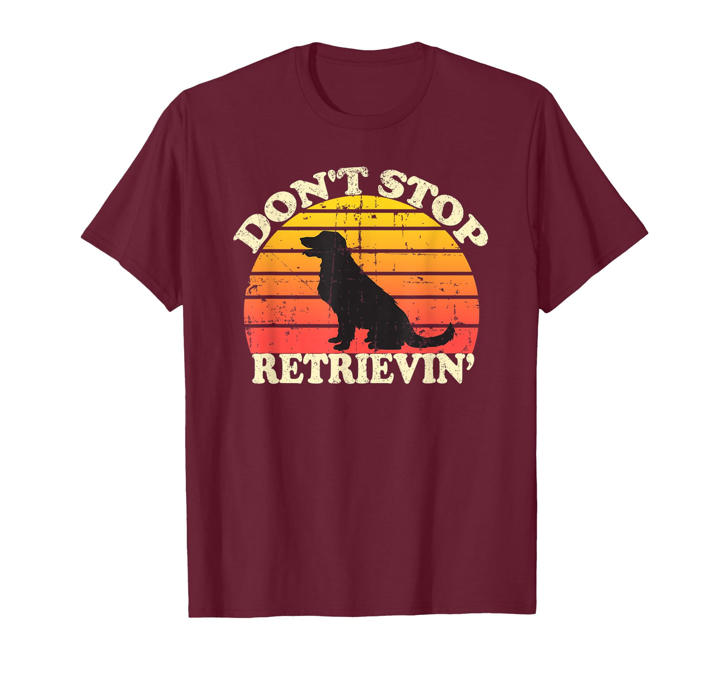 Don't Stop Retrieving Retro Golden Retriever Mom Dad T-Shirt