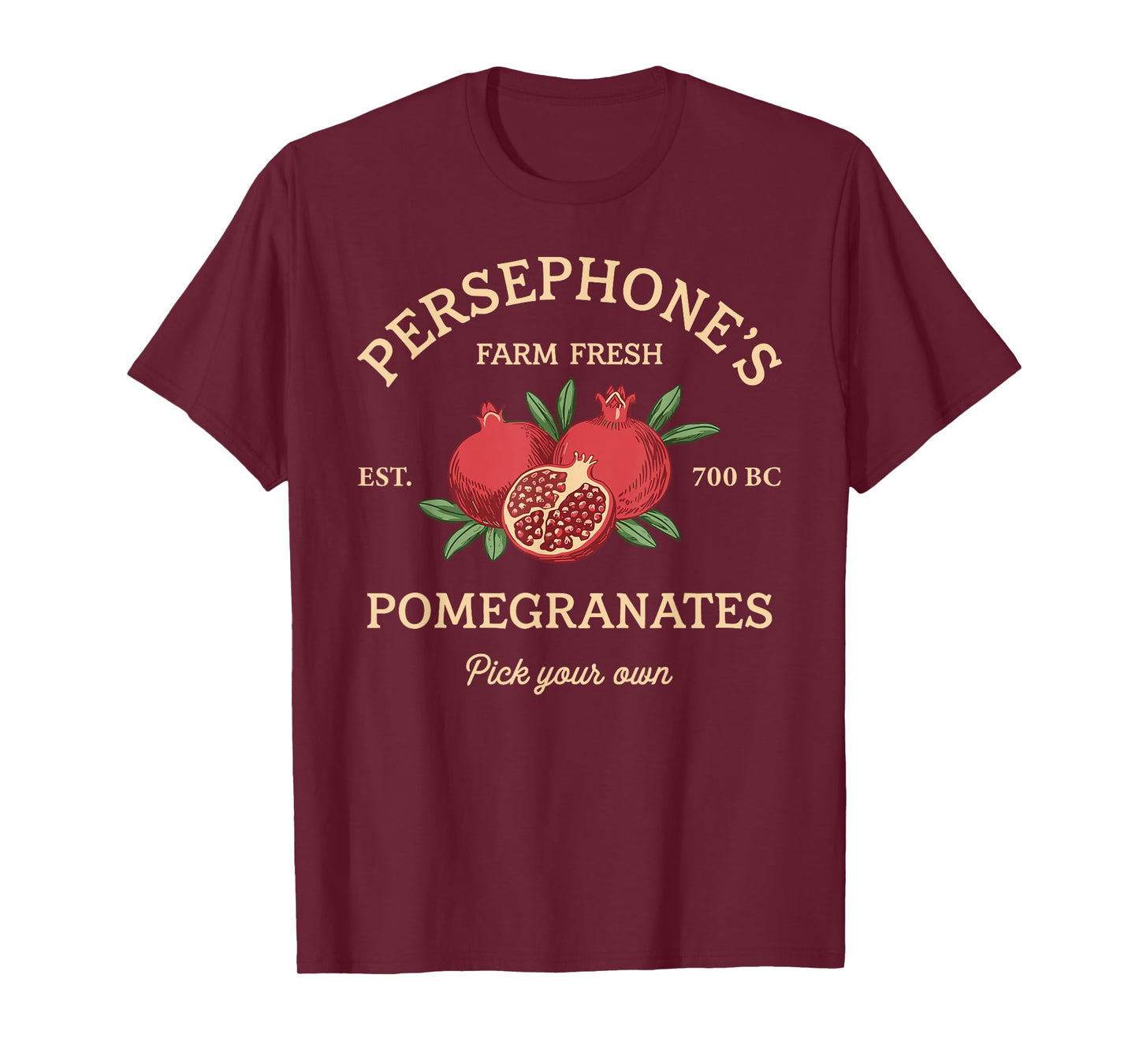 Persephone's Pomegranates Vintage Ancient Greek Mythology T-Shirt