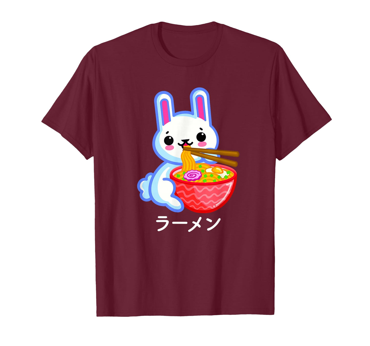 Rabbit Ramen Noodles Cute Bunny Lover Kawaii Japanese Anime T-Shirt