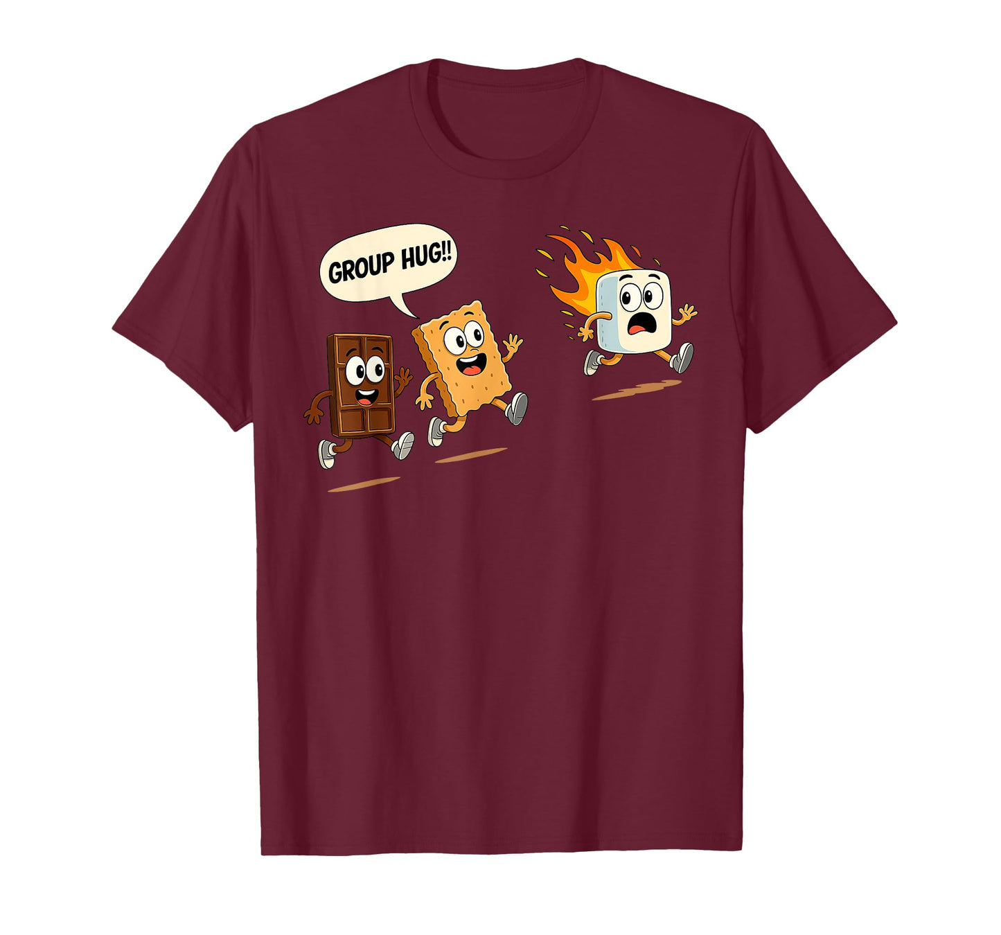 Marshmallow Campfire Smores Funny Camping Gifts Men Women T-Shirt