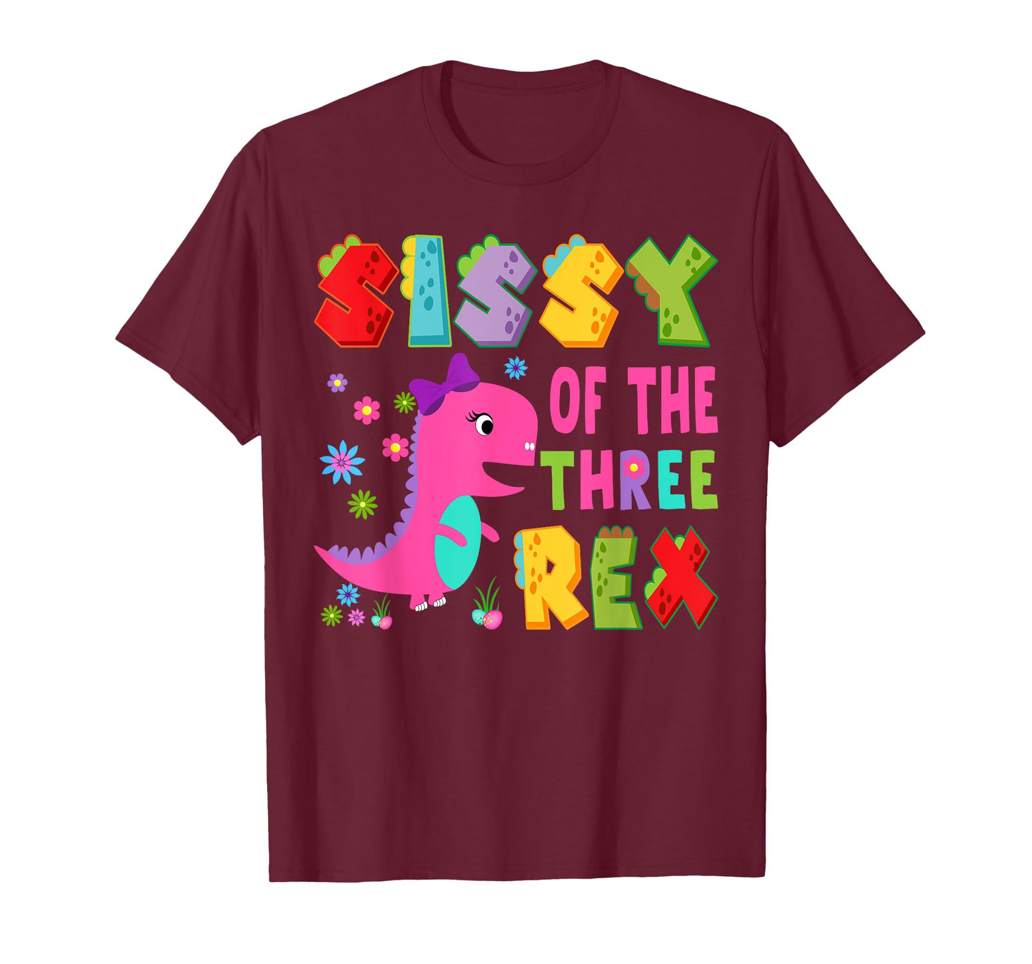 Sissy Of The Three Rex 3Rd Birthday Boy Dinosaur T-Rex T-Shirt