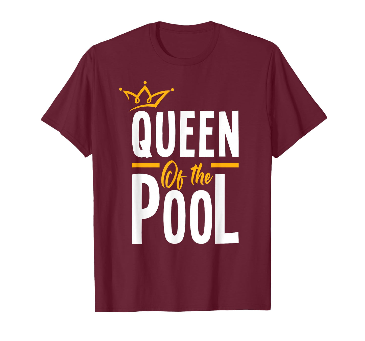 Womens Queen Of The Pool Funny Swimmers Swimming Swimmer T-Shirt