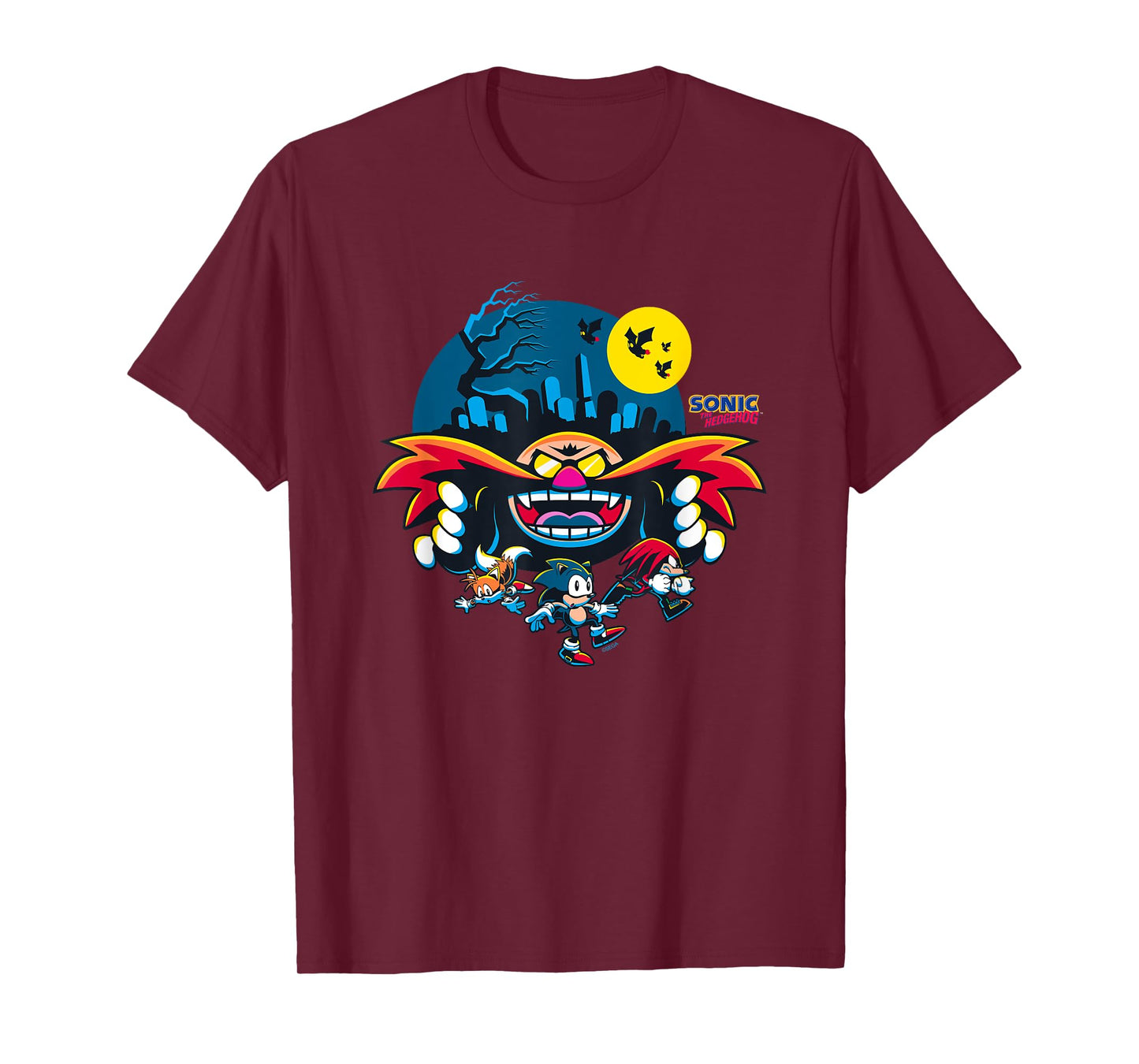 Sonic The Hedgehog Halloween Friends Haunted By Eggman T-Shirt
