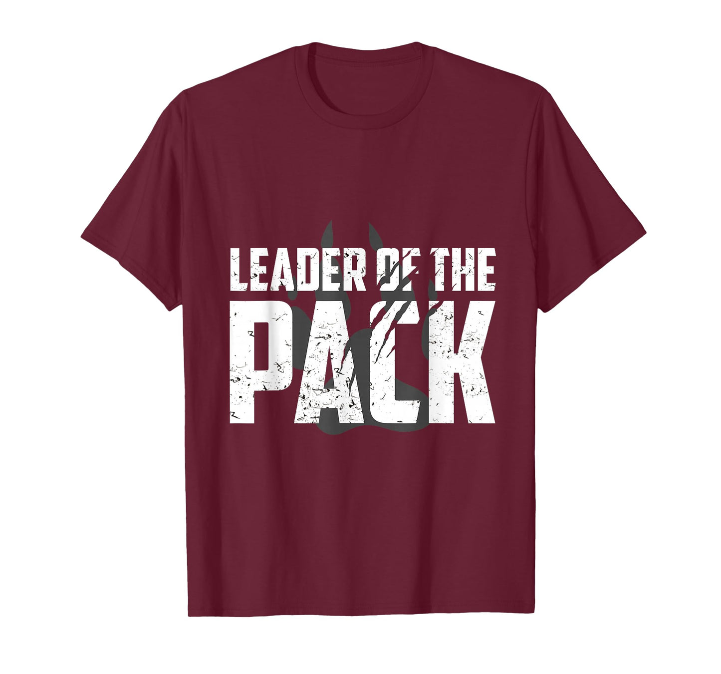 Wolf Pack Gift Design | Leader of The Pack Paw Print Design T-Shirt