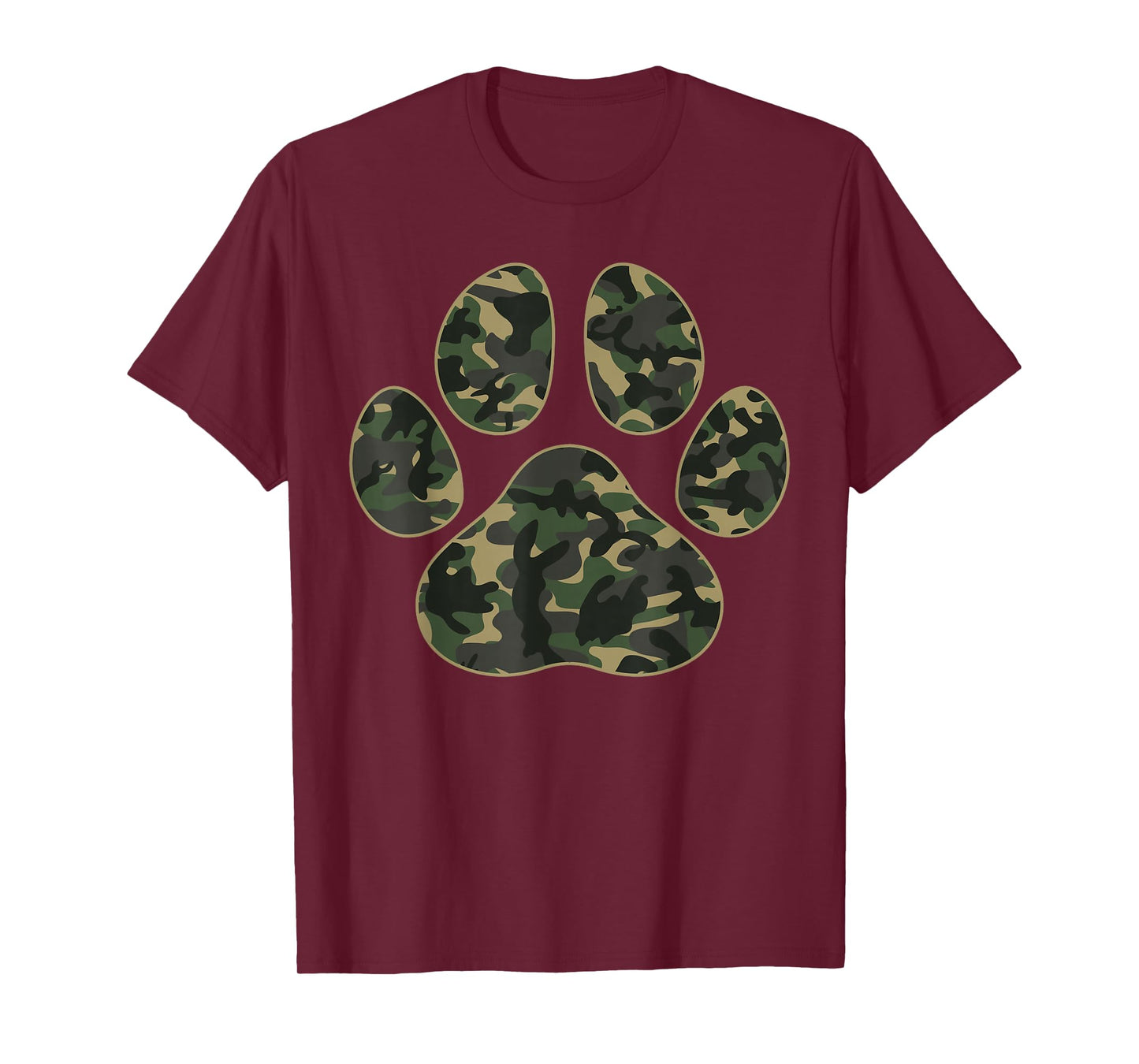 Cute Camo Paw Print Pet Owner Camouflage Paw Print Dog Lover T-Shirt