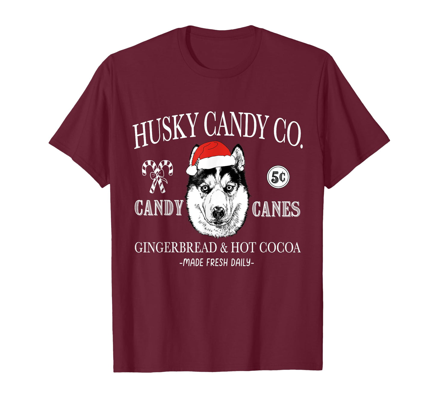 Funny Santa Siberian Husky Mom Christmas Vintage Holiday T-Shirt
