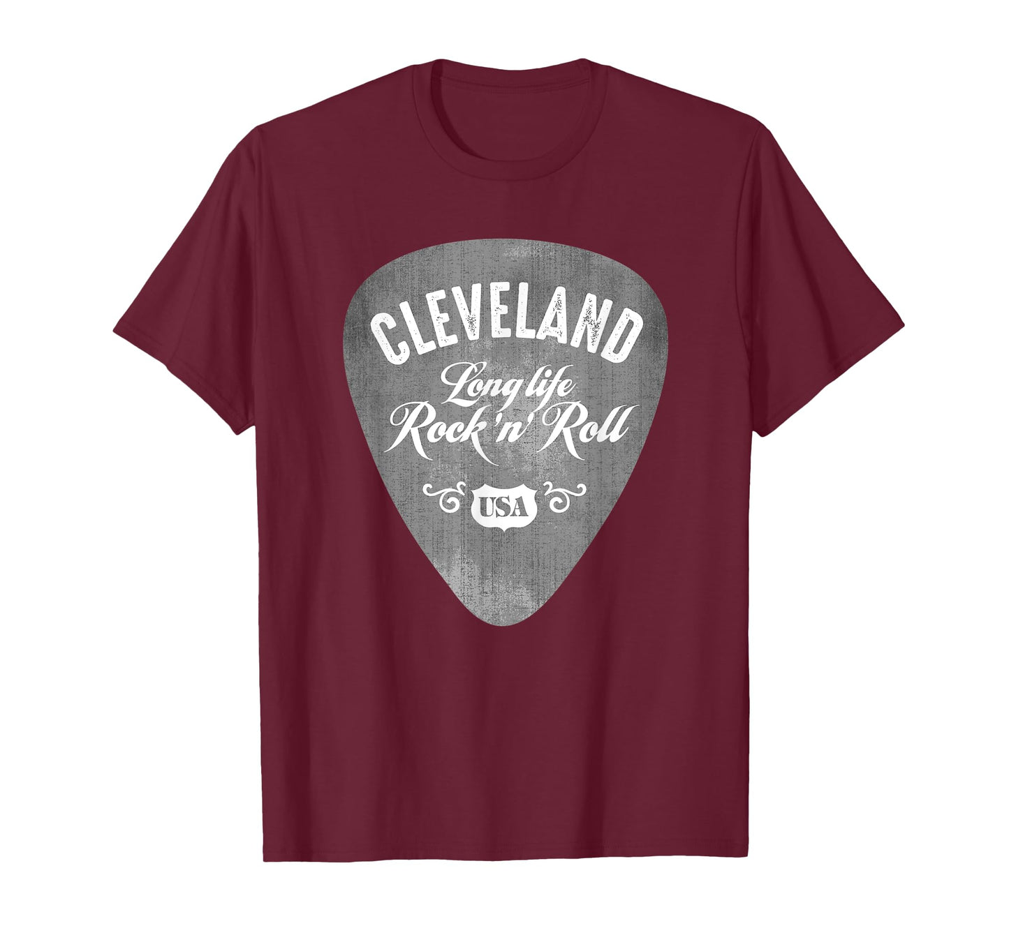 Cleveland Rock And Roll USA Guitar Pick Vintage T-Shirt