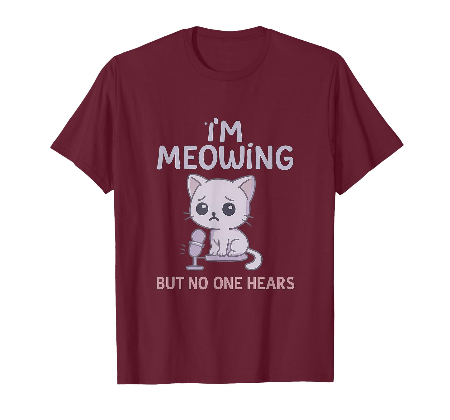 Funny Cat Whisperer Meowing Kitten Graphic T-Shirt