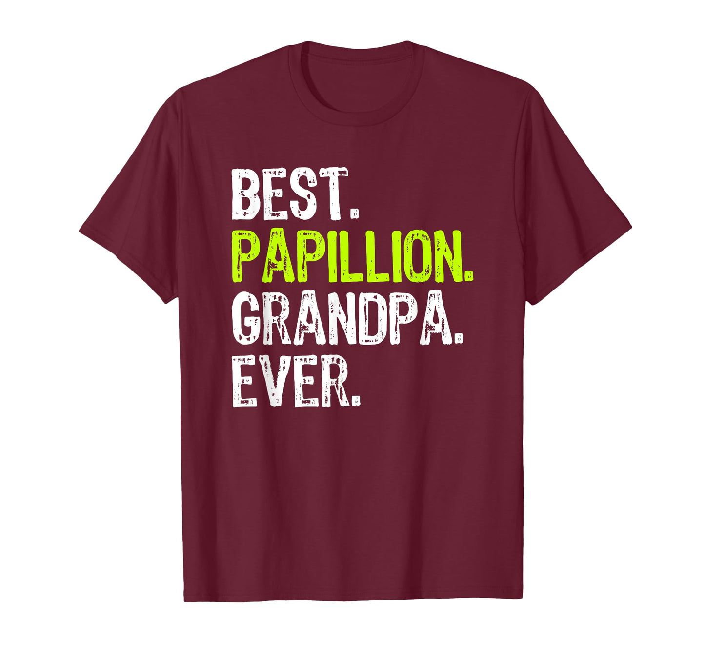 Best Papillion Grandpa Ever Dog Lover T-Shirt