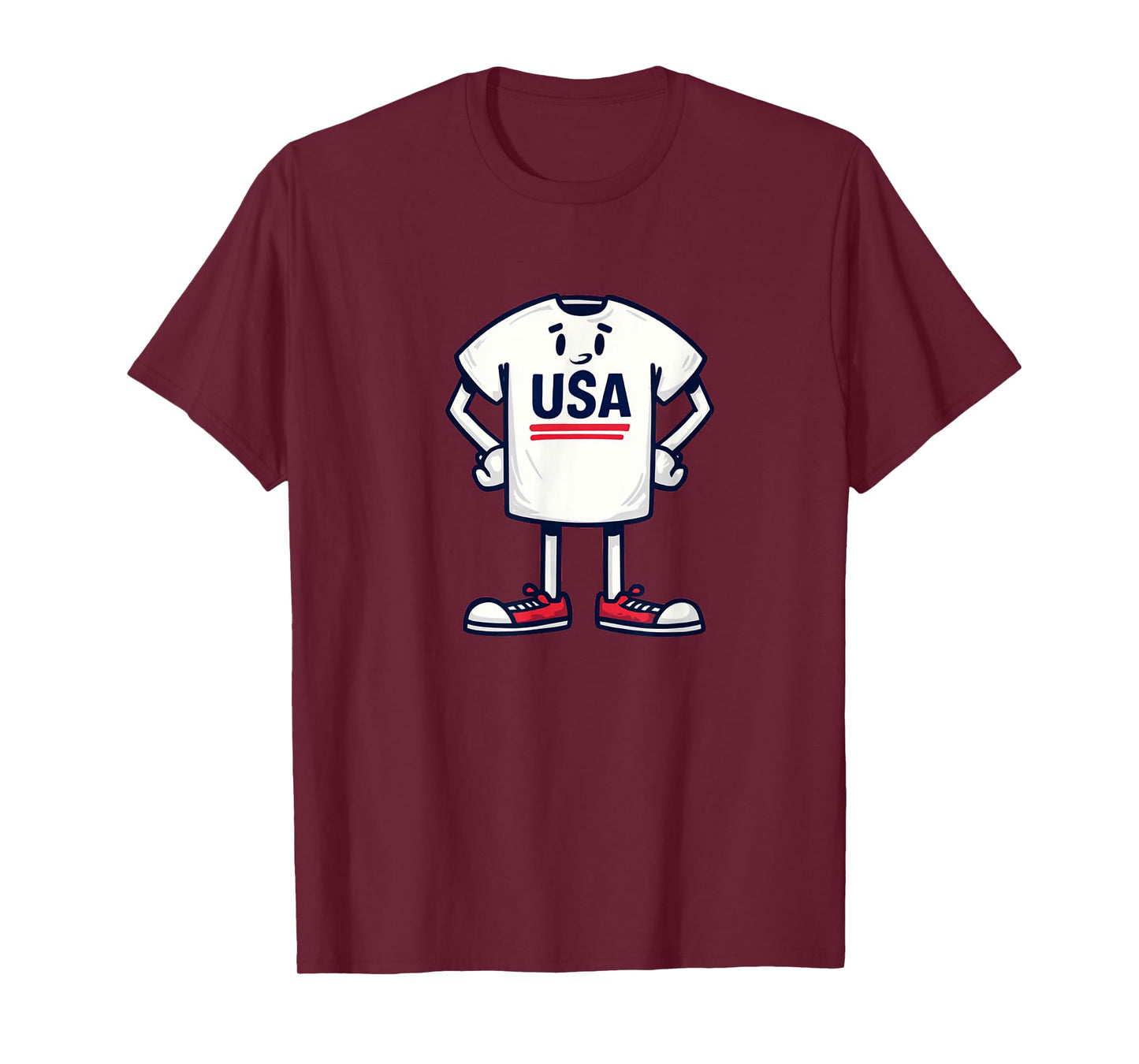 Awesome White Clothe Guy with USA T-Shirt