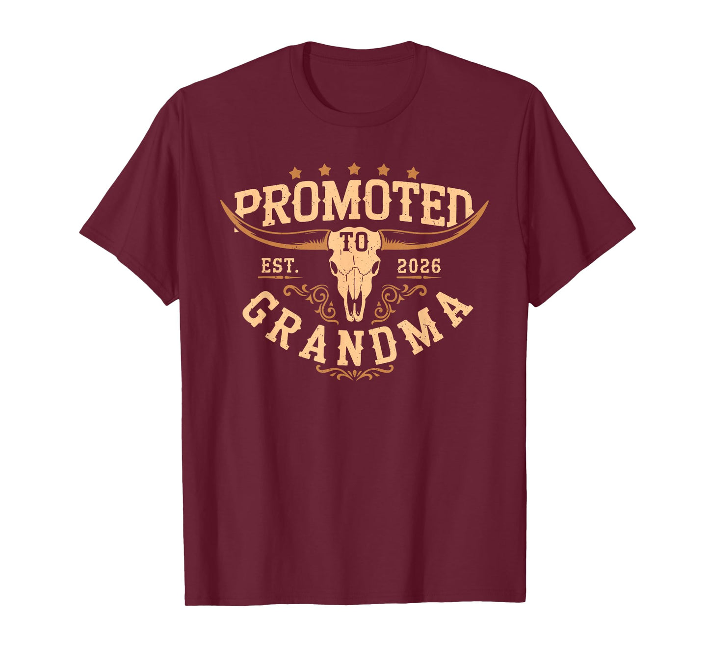 Promoted to Grandma Est 2026 Cowgirl First Time Grandma 2026 T-Shirt