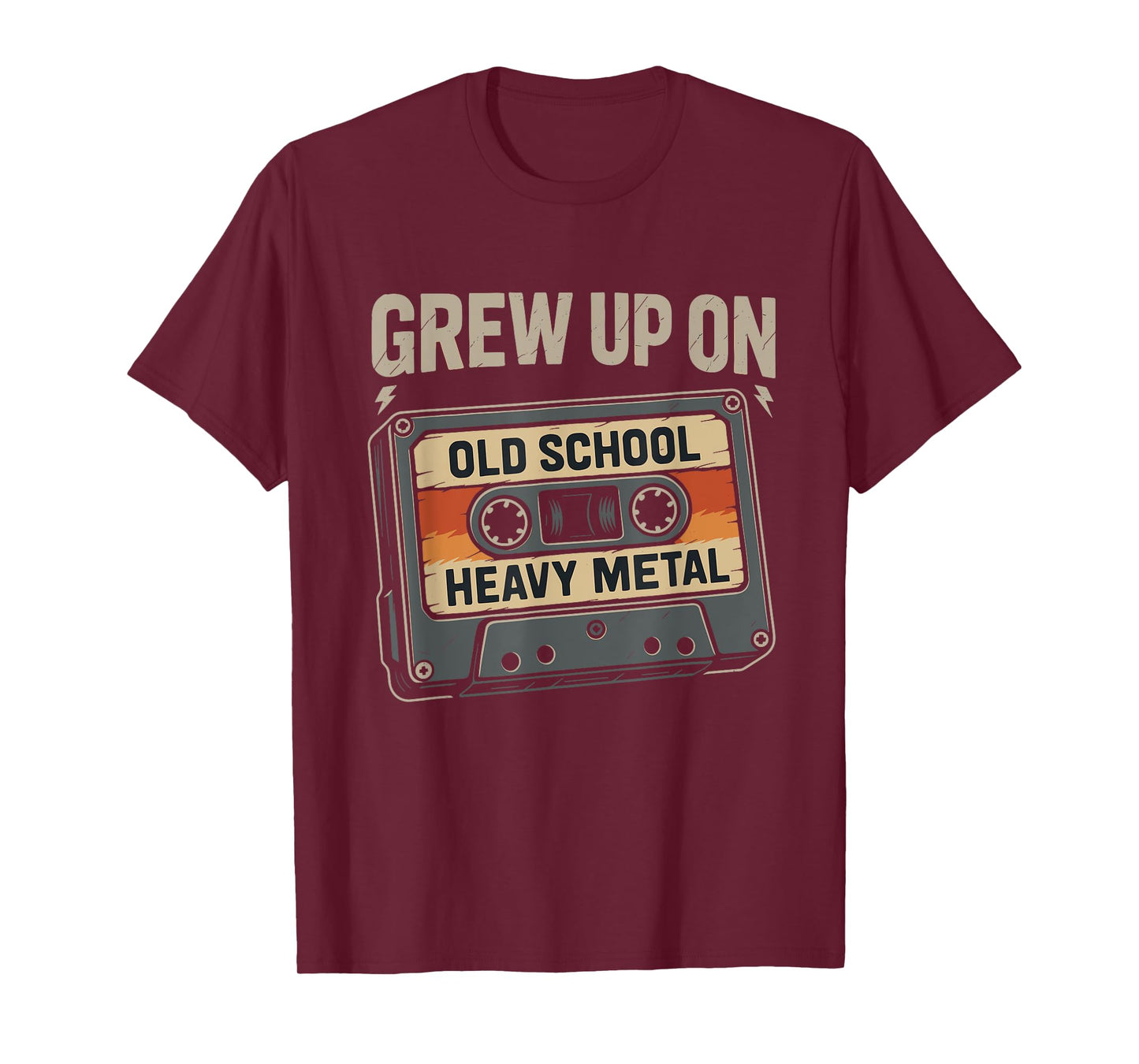 Grew Up on Heavy Metal Music Lovers Apparel T-Shirt