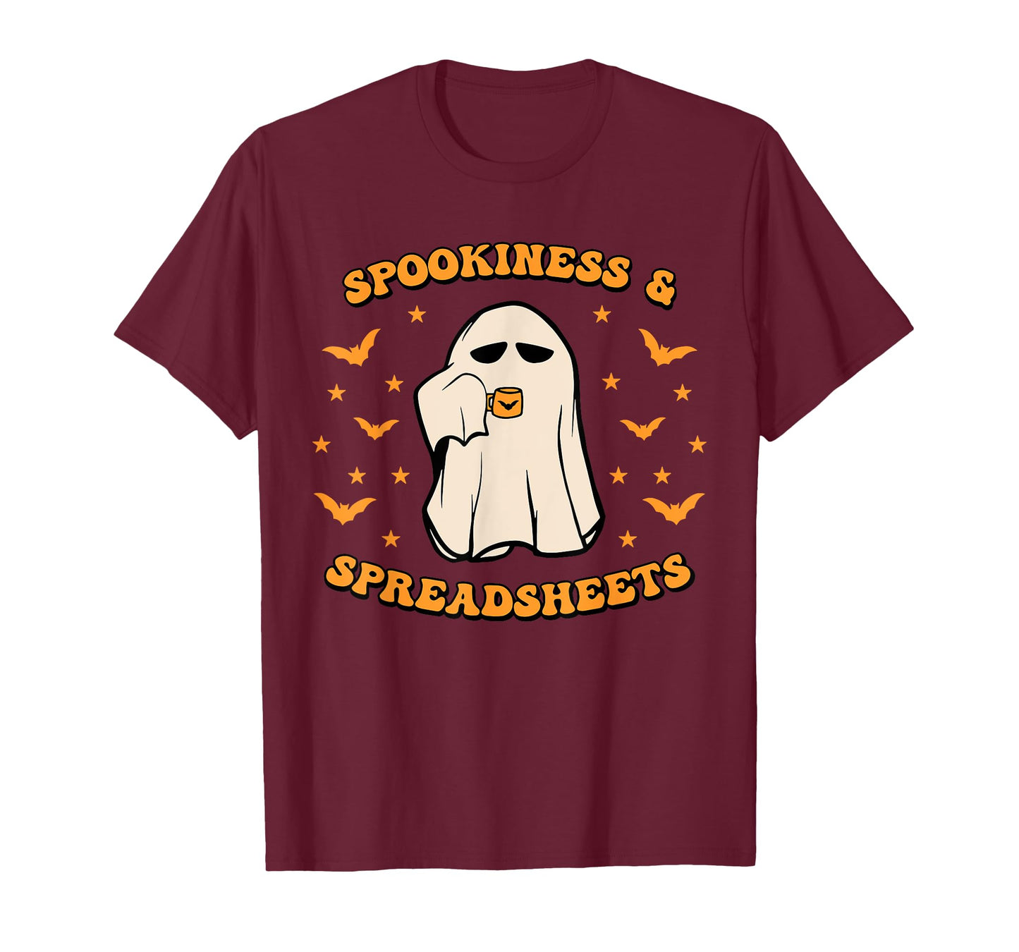 Spookiness and Spreadsheets Halloween Accountant Bookkeeper T-Shirt