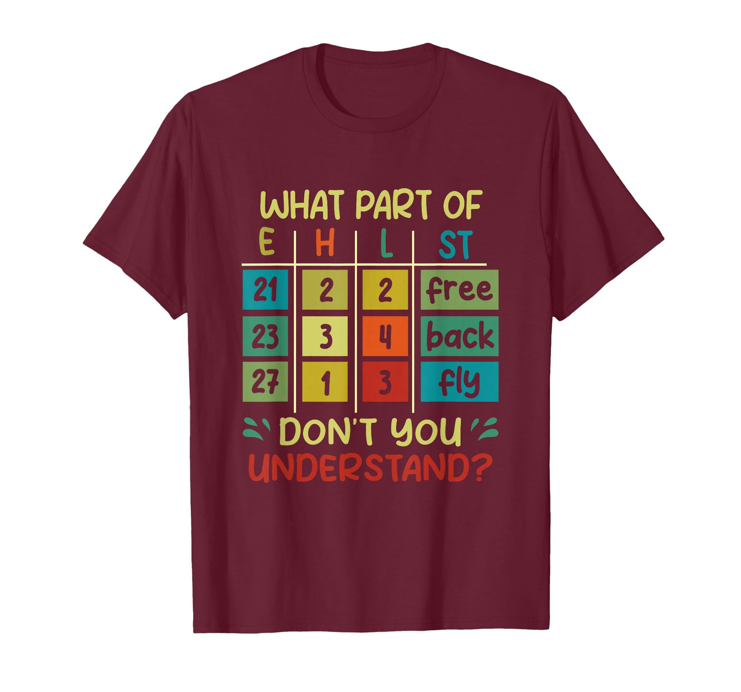 Swimming Swimmer What Part Not You Understand Swim Team T-Shirt