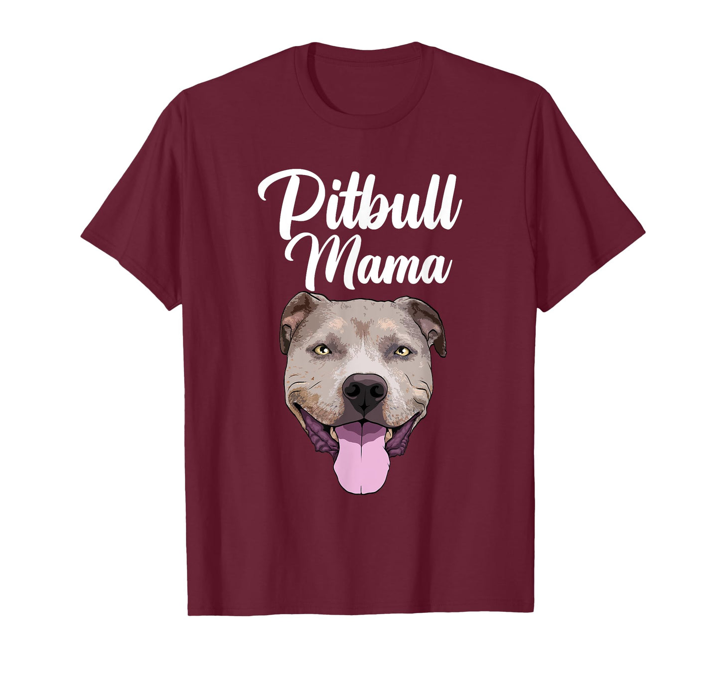 Cool Pitbull Mom For Women Mama Pitbull Owner Dog Lover T-Shirt
