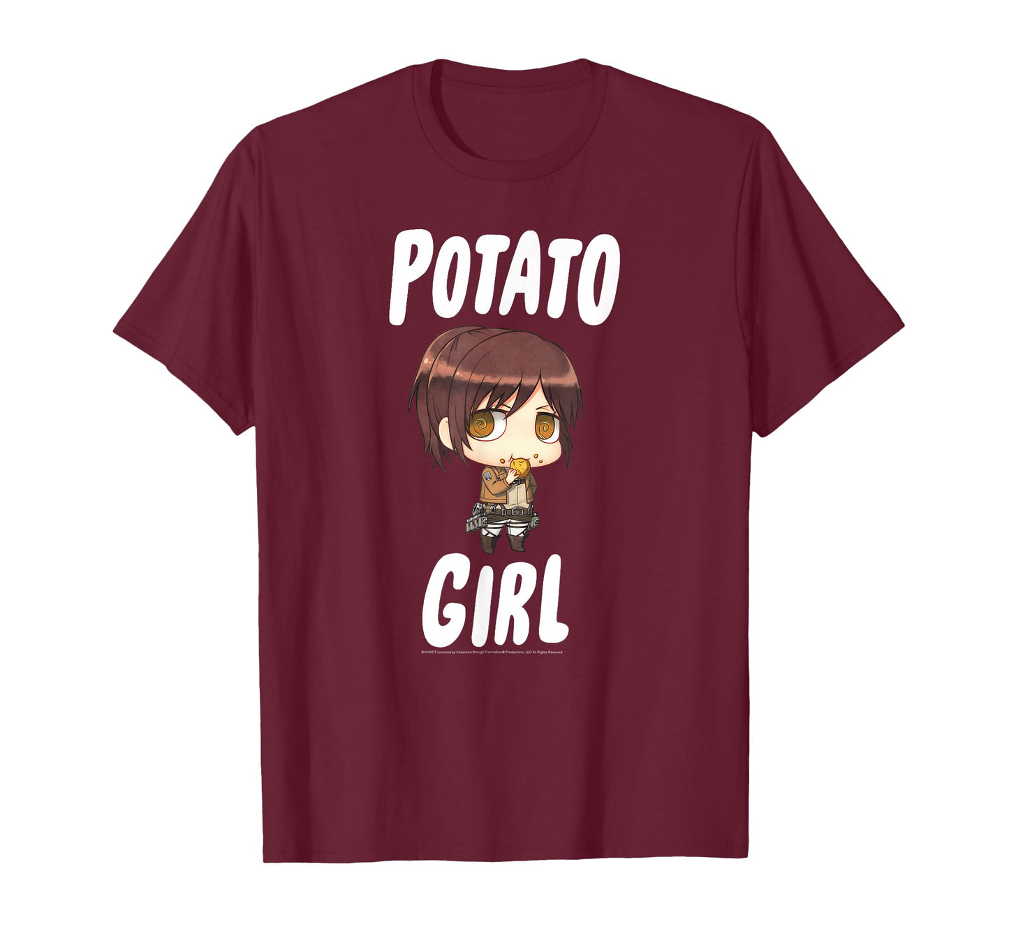 Attack on Titan Potato Girl Chibi AOT Anime T-Shirt