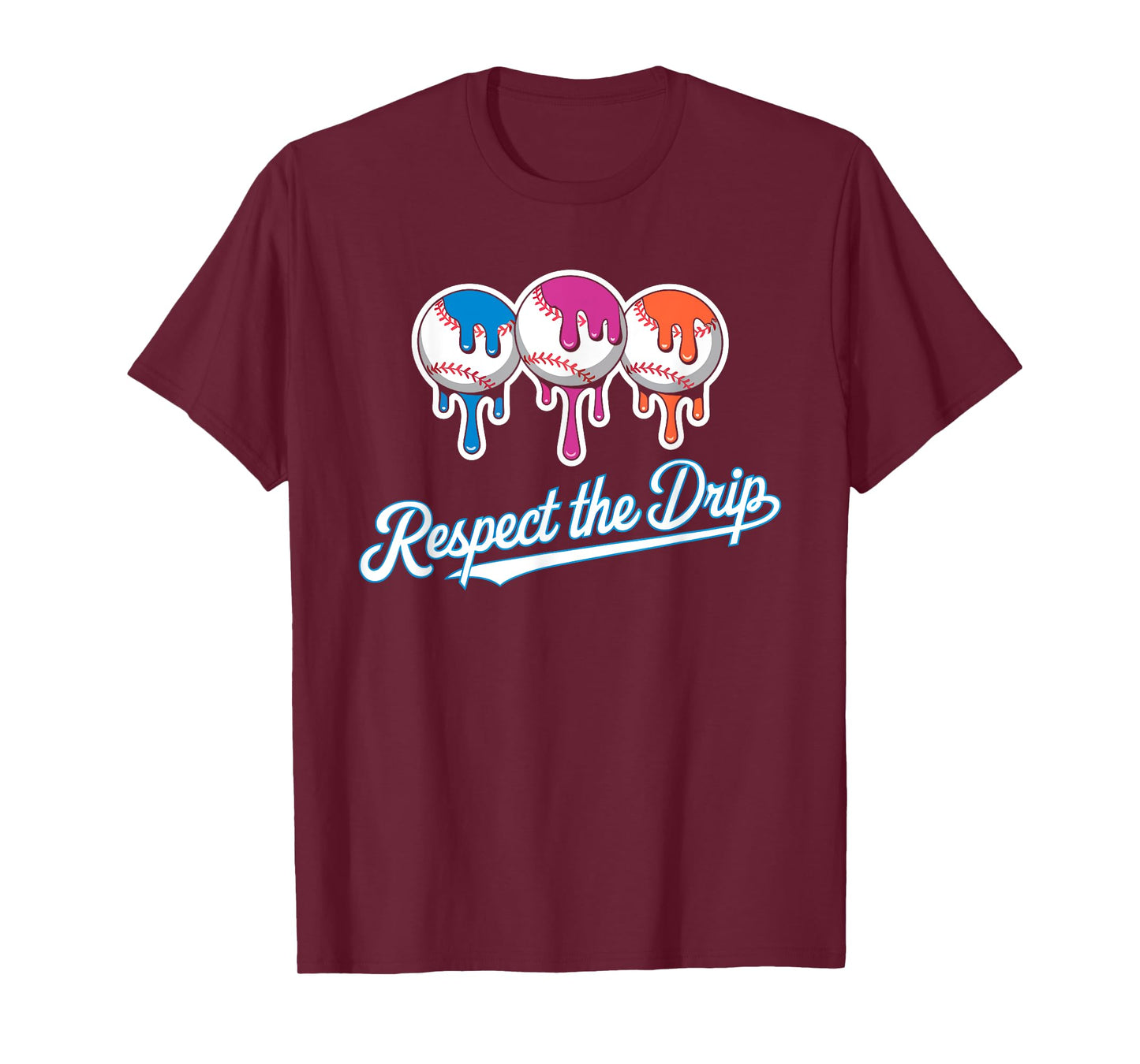 Baseball Drip Ice Cream Drip Respect The Drip Youth Boys T-Shirt